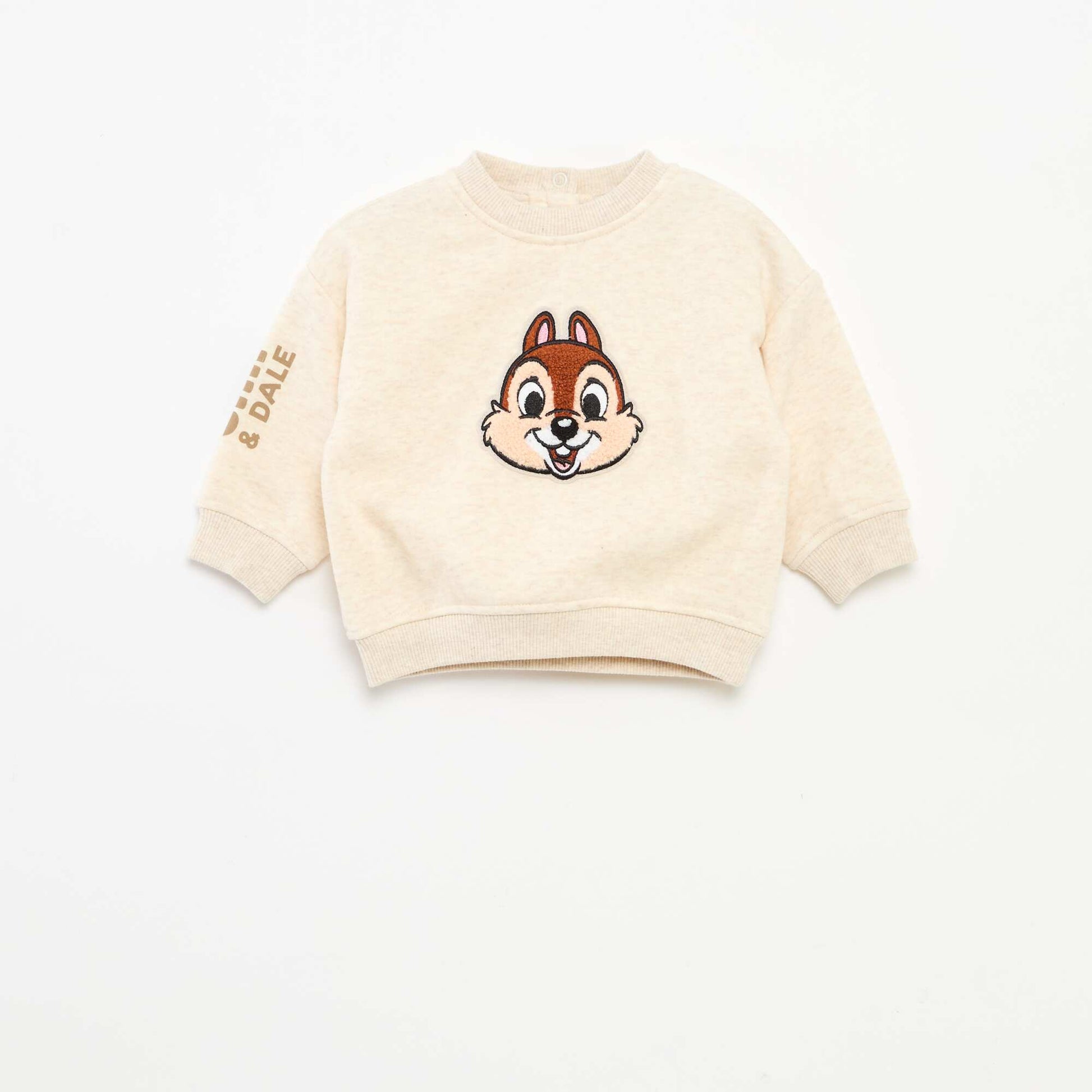 Pull col rond 'Disney' 'Tic&tac' uni BEIGE