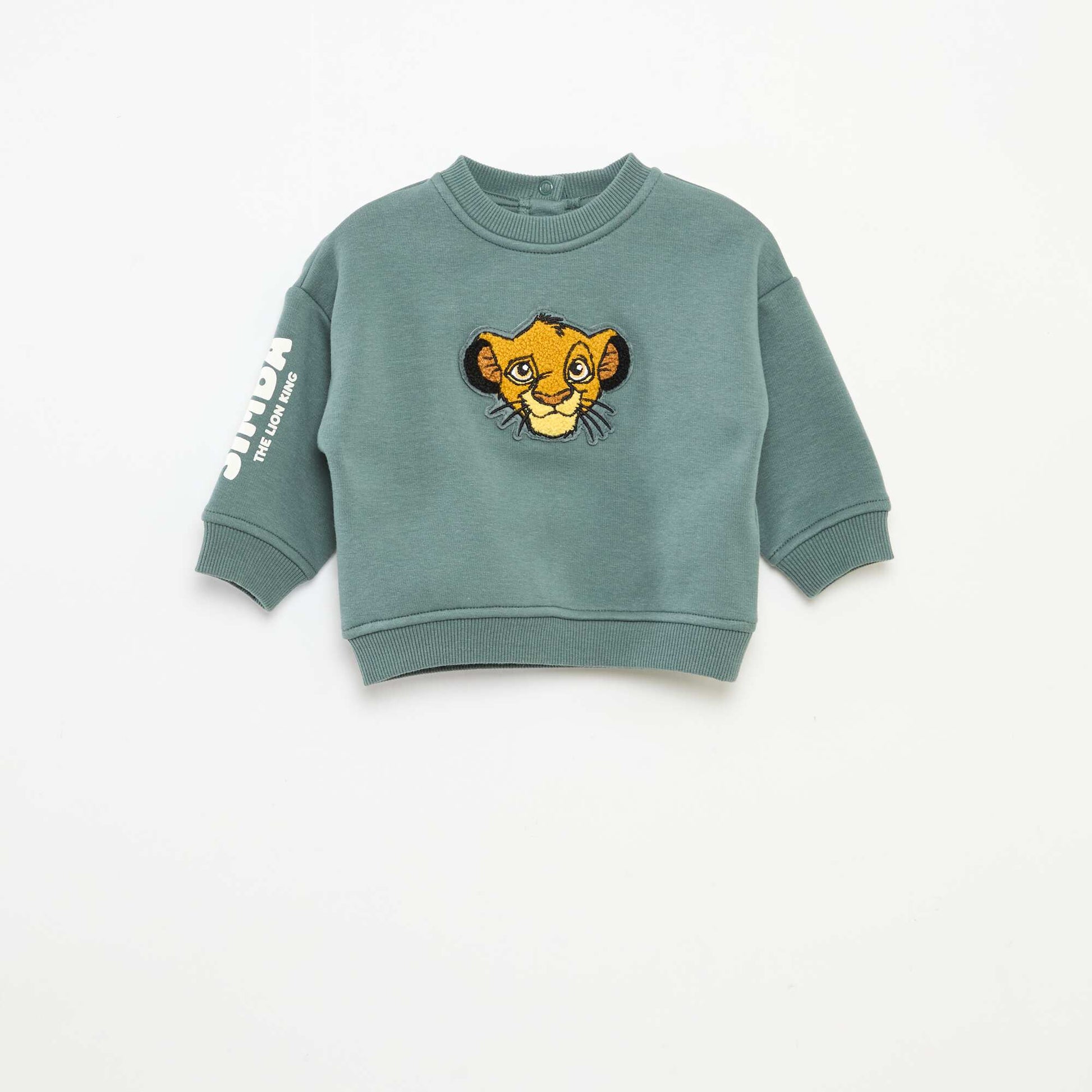 Pull col rond 'Disney' 'Roi lion' uni VERT
