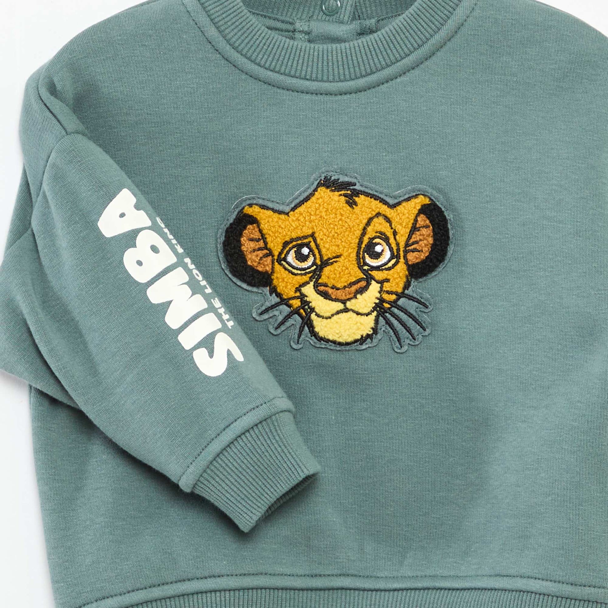 Pull col rond 'Disney' 'Roi lion' uni VERT