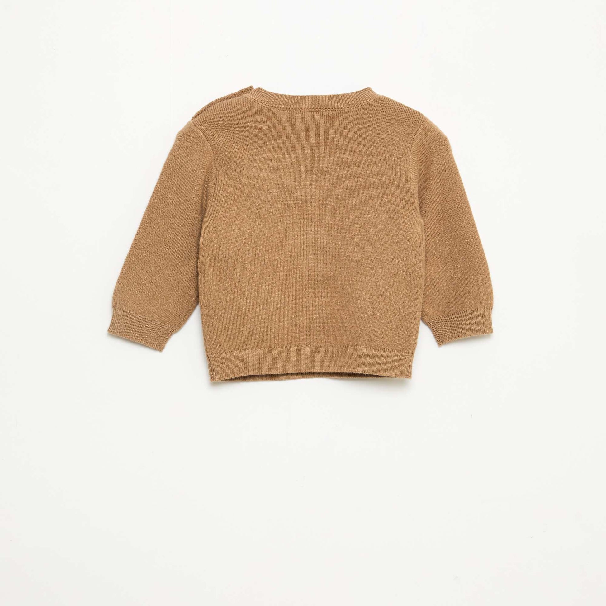 Pull col rond tricot 'Disney' 'Dalmatien' BEIGE