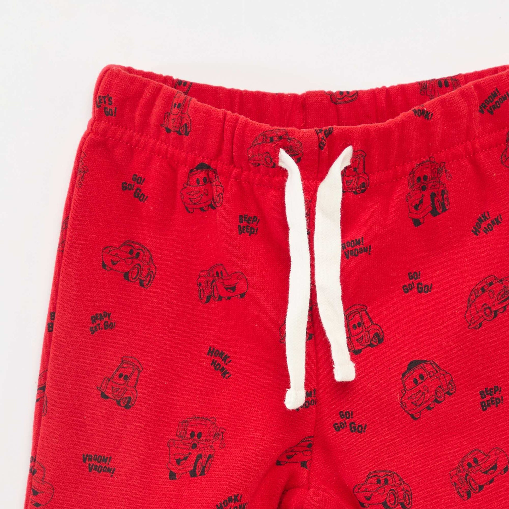 Ensemble de pyjama 'Disney' 'Cars' veste + T-shirt + jogging BLANC