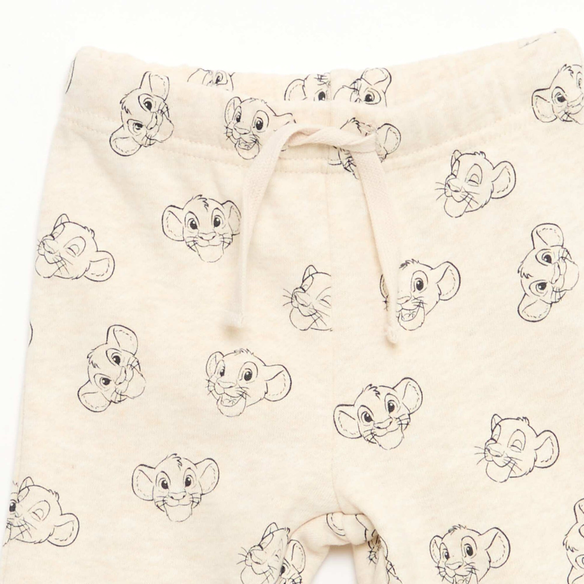 Ensemble sweat + pantalon 'Disney' 'Simba' en coton BLANC
