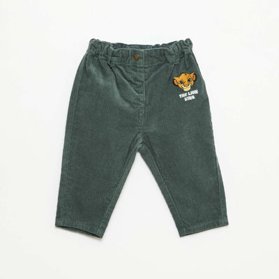 Pantalon 'Disney' 'Simba' en velours côtelé VERT