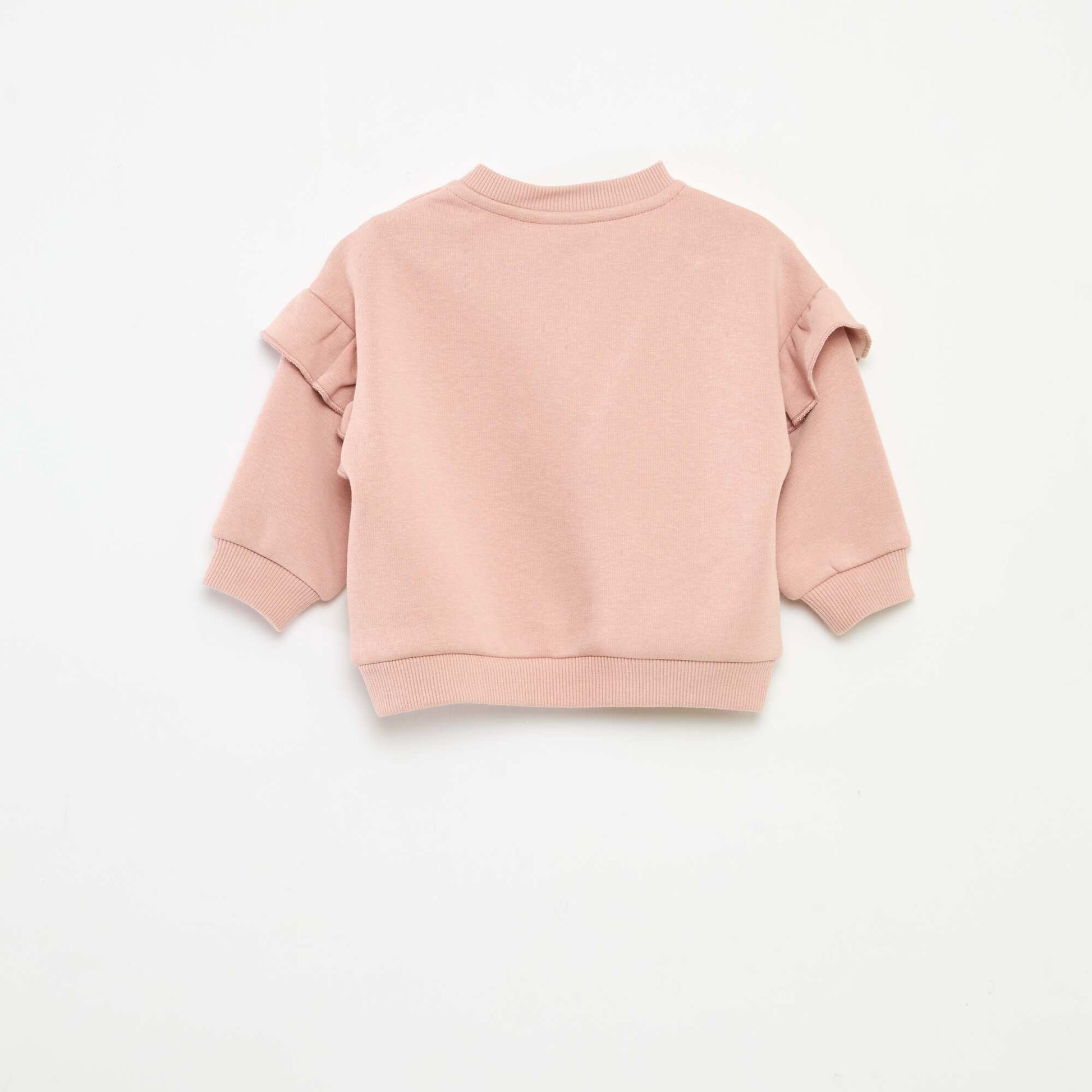 Sweat en molleton 'Disney' 'Bambi' volantée ROSE