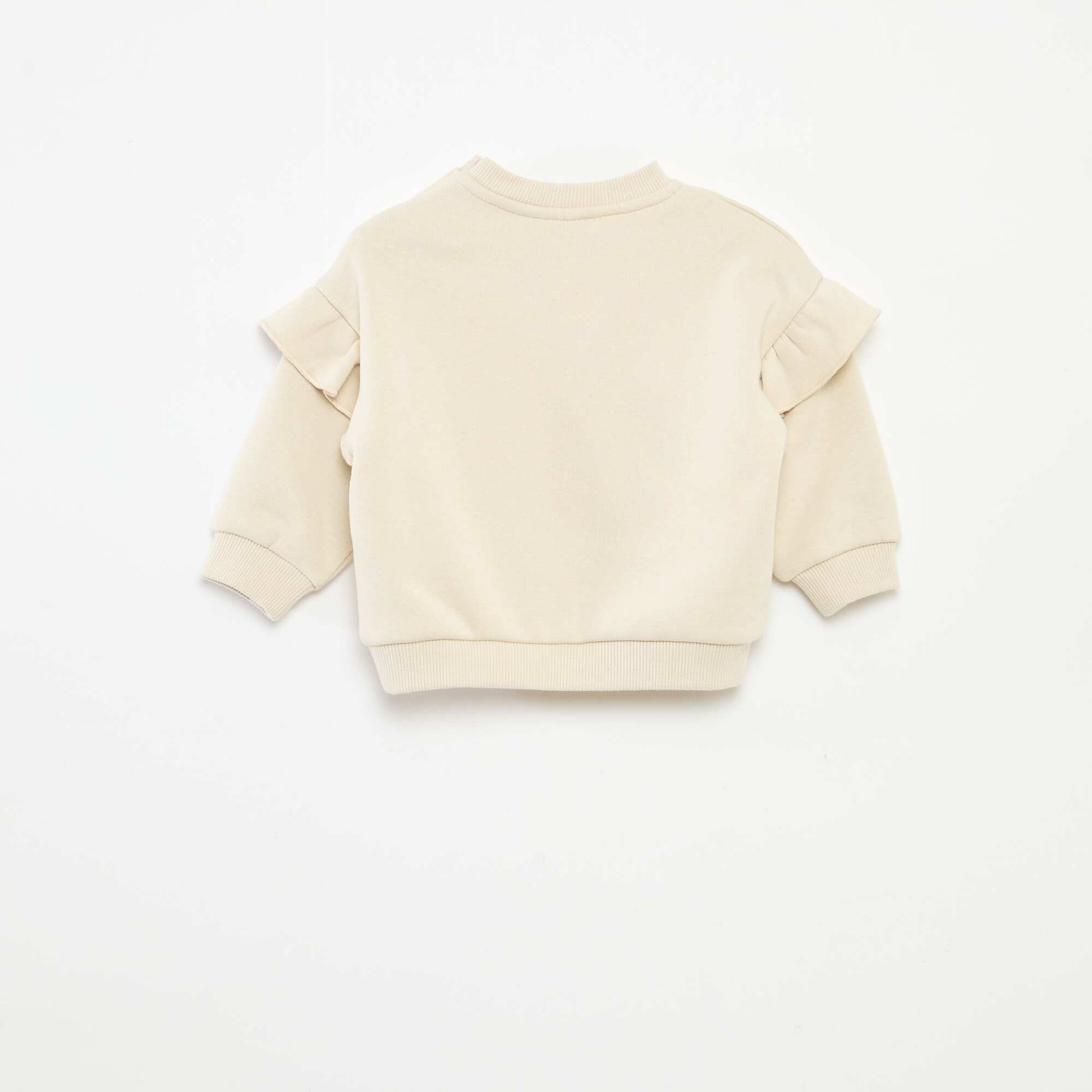 Sweat en molleton 'Disney' 'Minnie' volantée BLANC