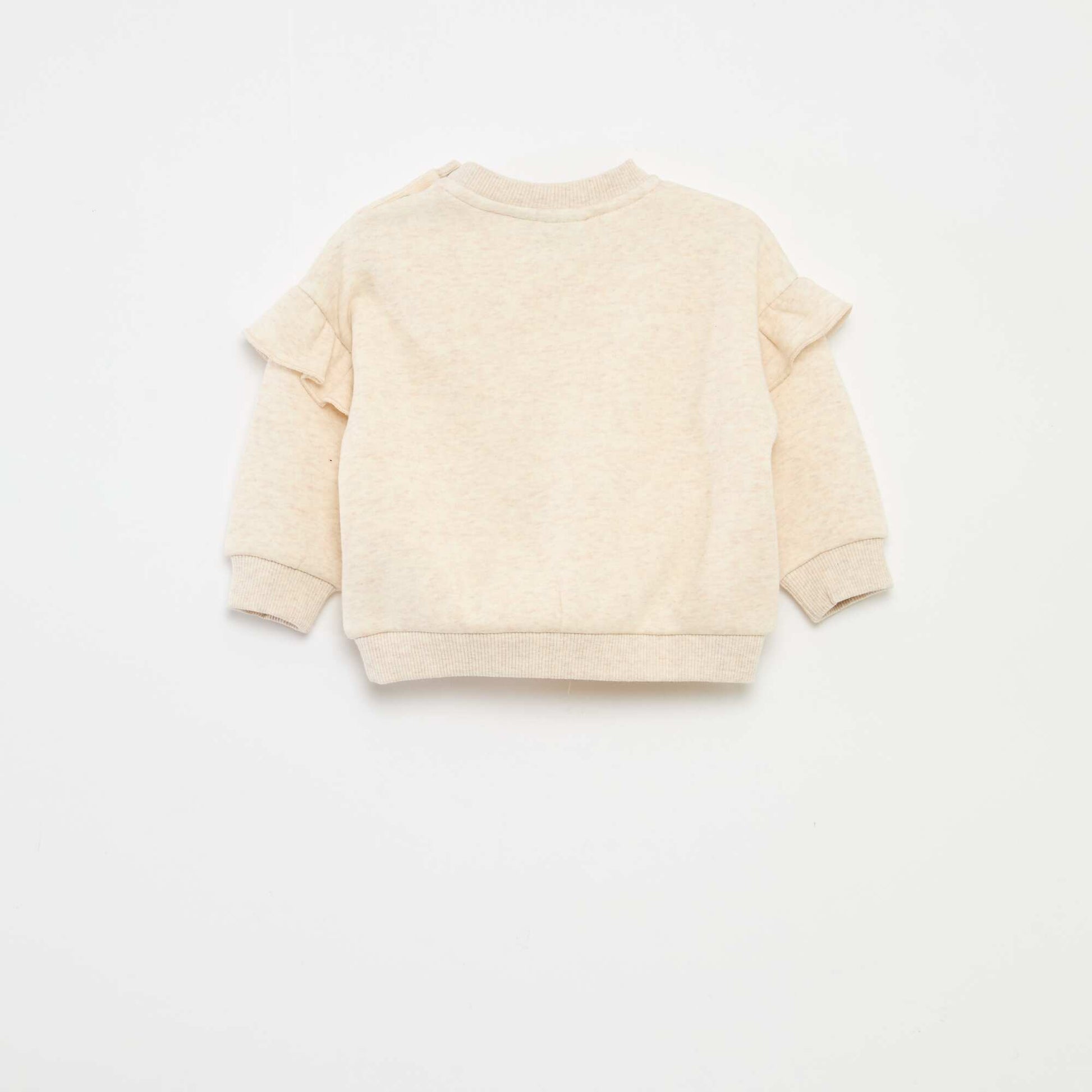 Sweat en molleton 'Disney' 'Marie' volantée BEIGE