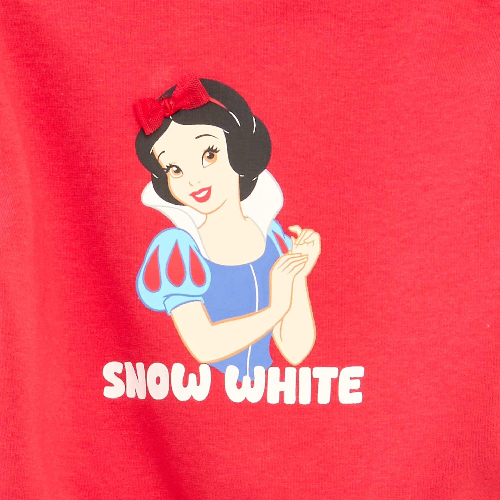 Sweat en molleton 'Disney' 'Blanche neige' volantée ROUGE