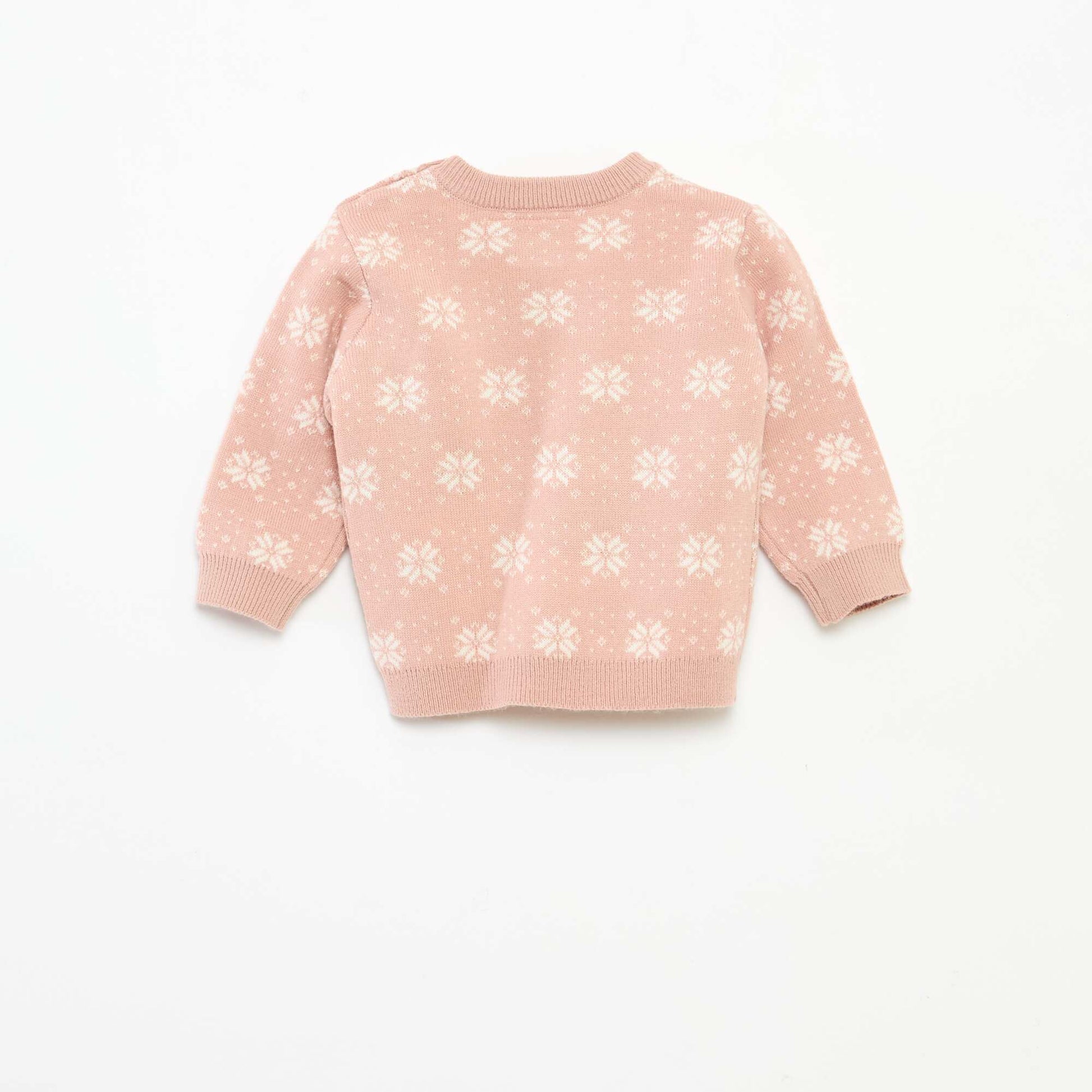 Pull chaud 'Disney' 'Bambi' en maille ROSE