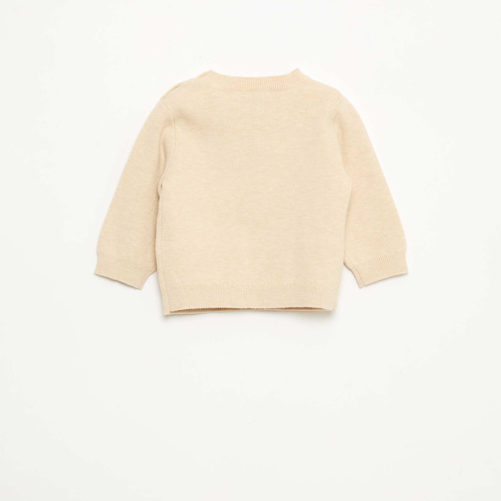 Pull 'Disney' 'Marie' en tricot avec animation fantaisie BEIGE
