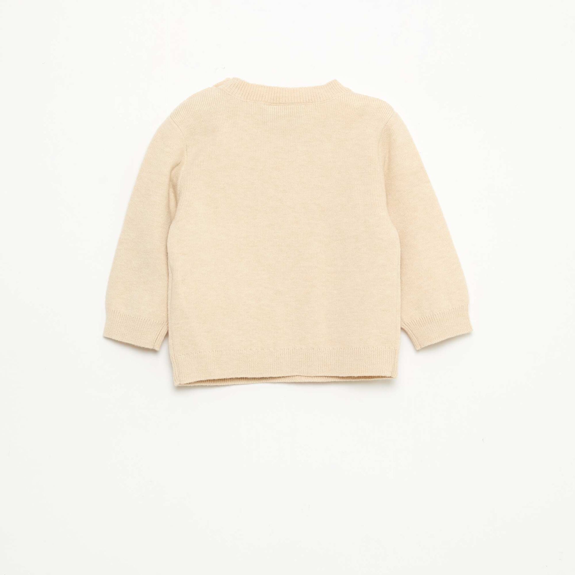 Pull 'Disney' 'Bambi' en tricot avec animation fantaisie BEIGE