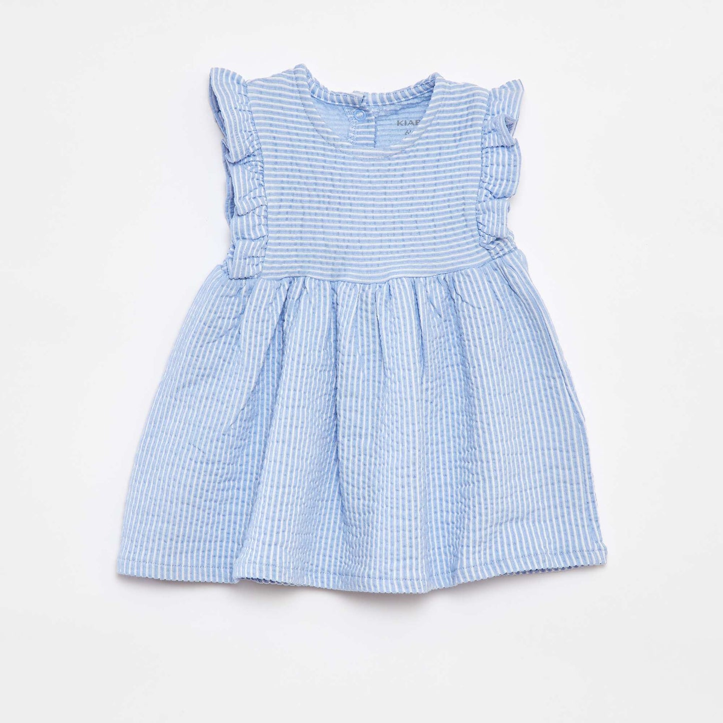 Robe rayée en seersucker BLEU