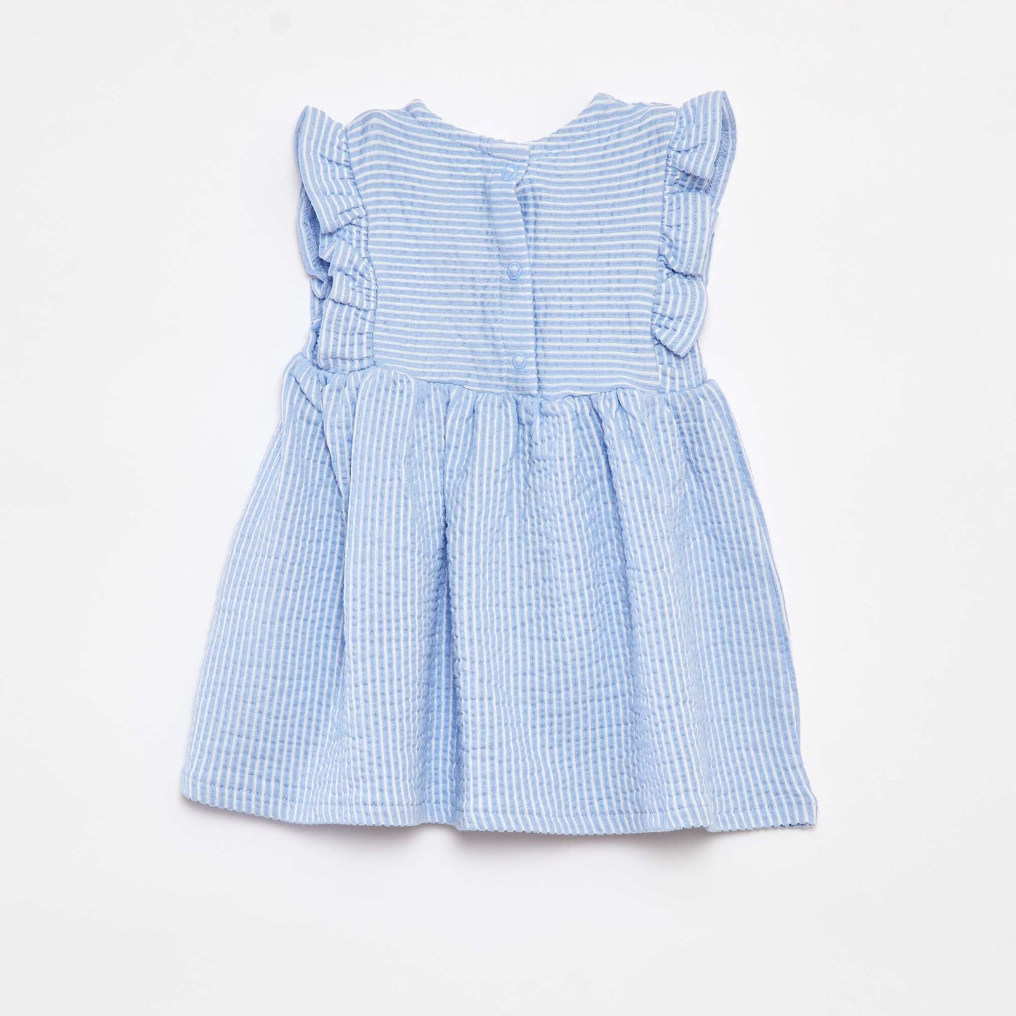 Robe rayée en seersucker BLEU