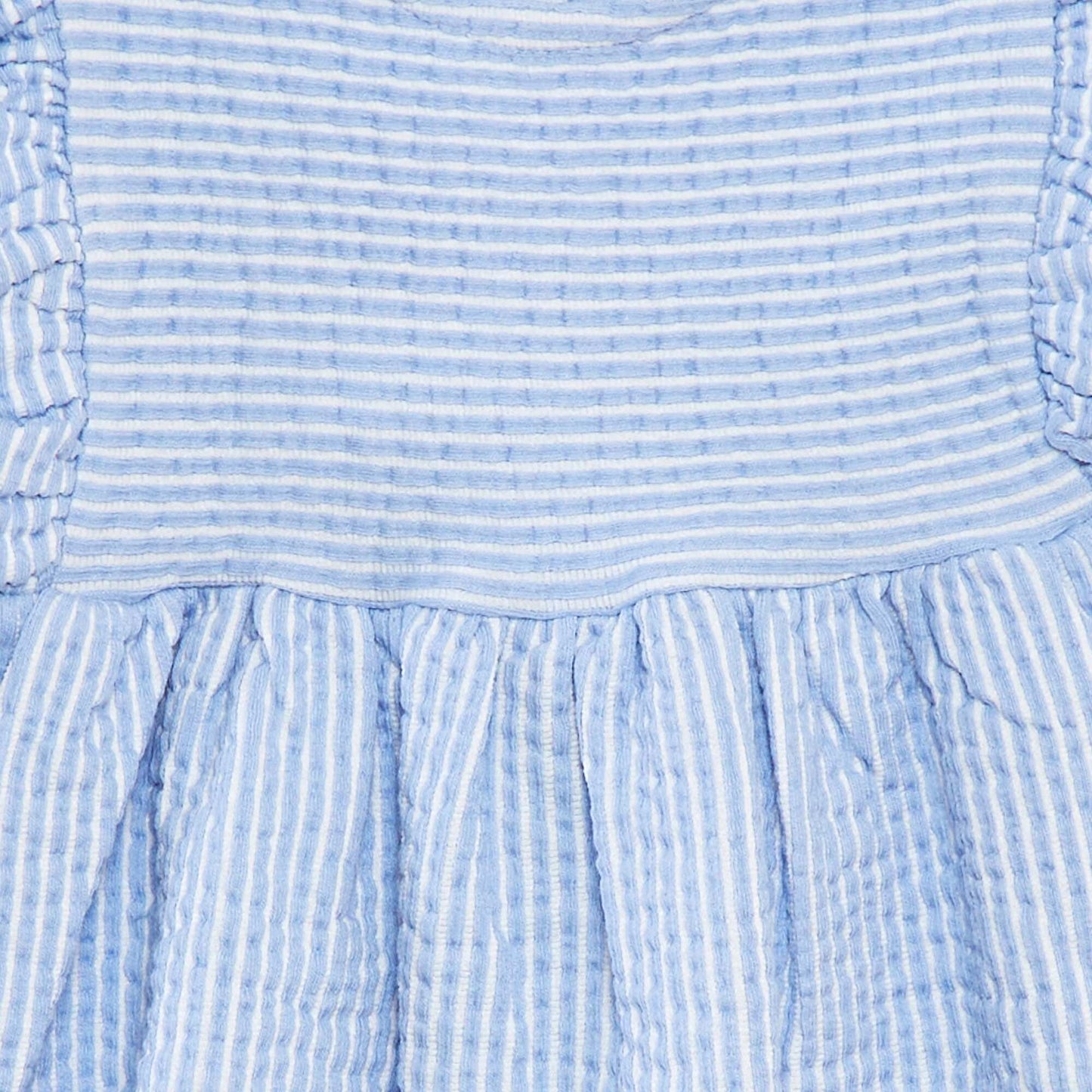 Robe rayée en seersucker BLEU