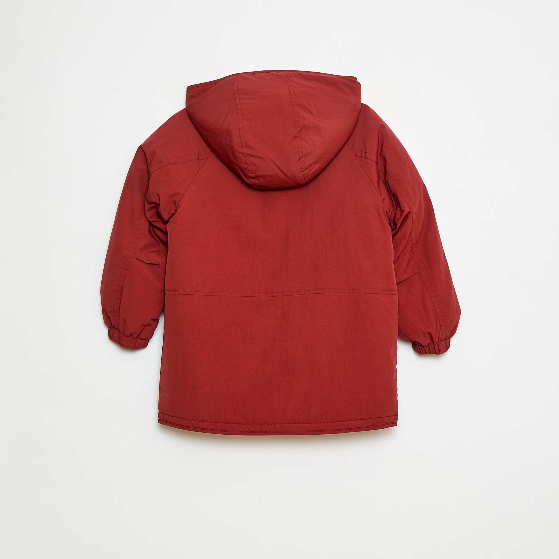 Parka à capuche ROUGE