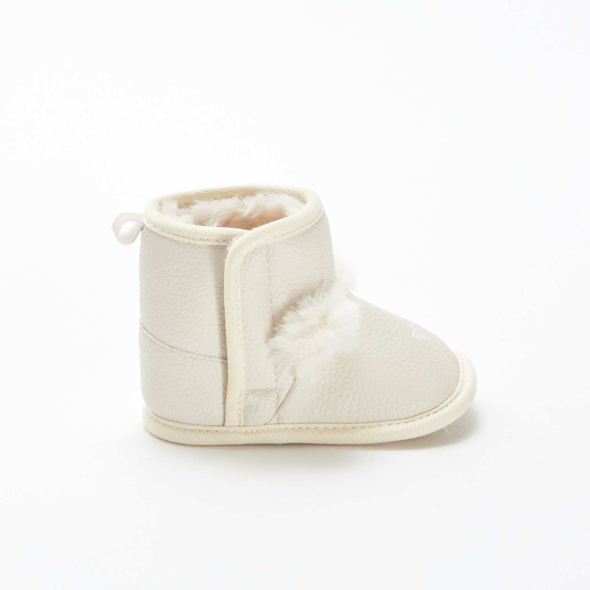 Bottines fourrées avec pompon BEIGE