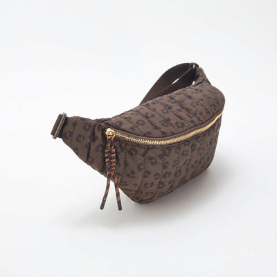Sac banane motif léopard MARRON