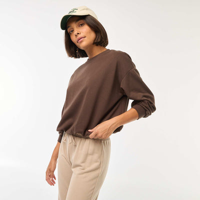 Sweat fit boule MARRON