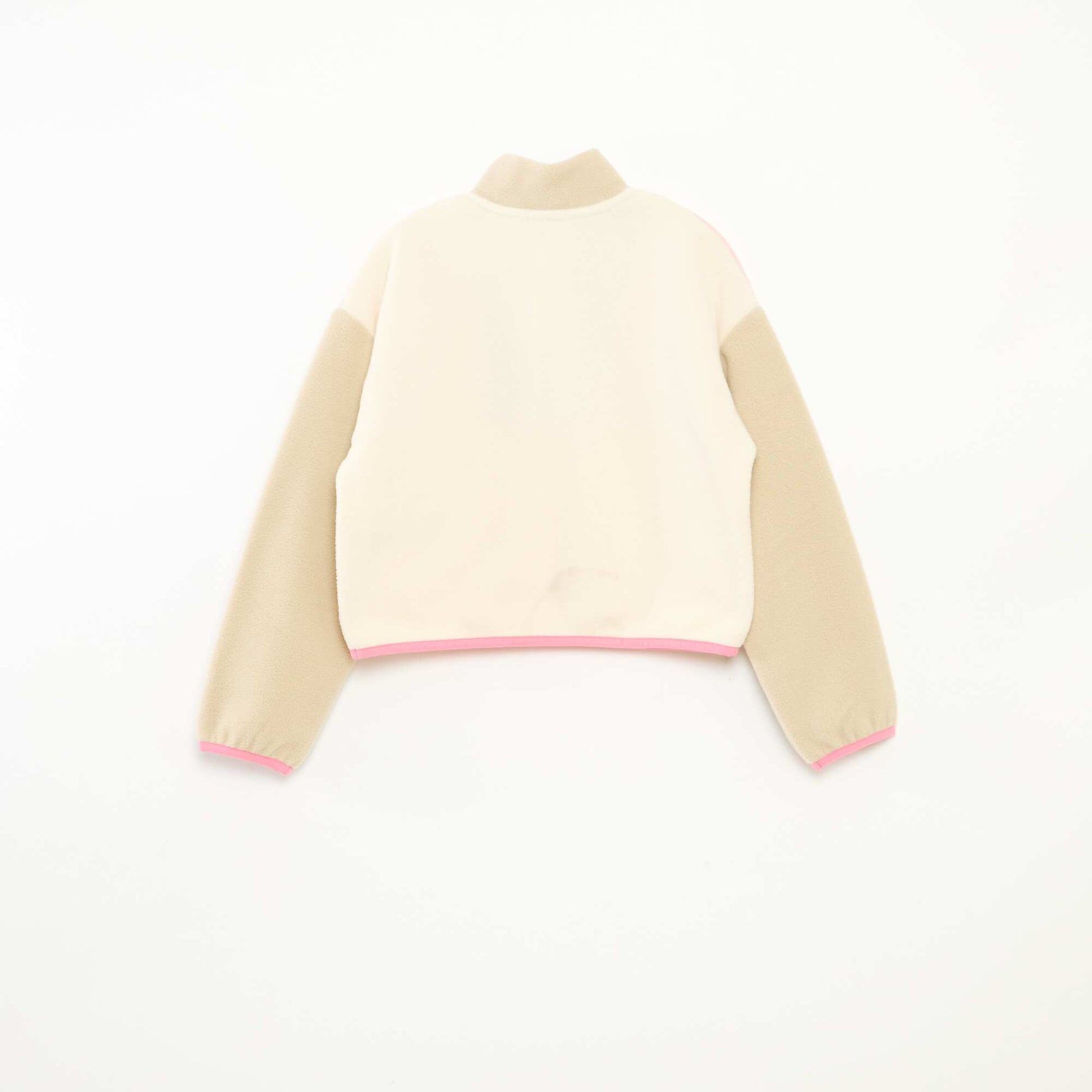 Polaire col camionneur avec liseré BEIGE
