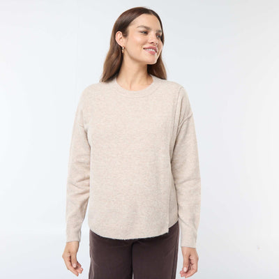 Pull d'allaitement en maille douce BEIGE