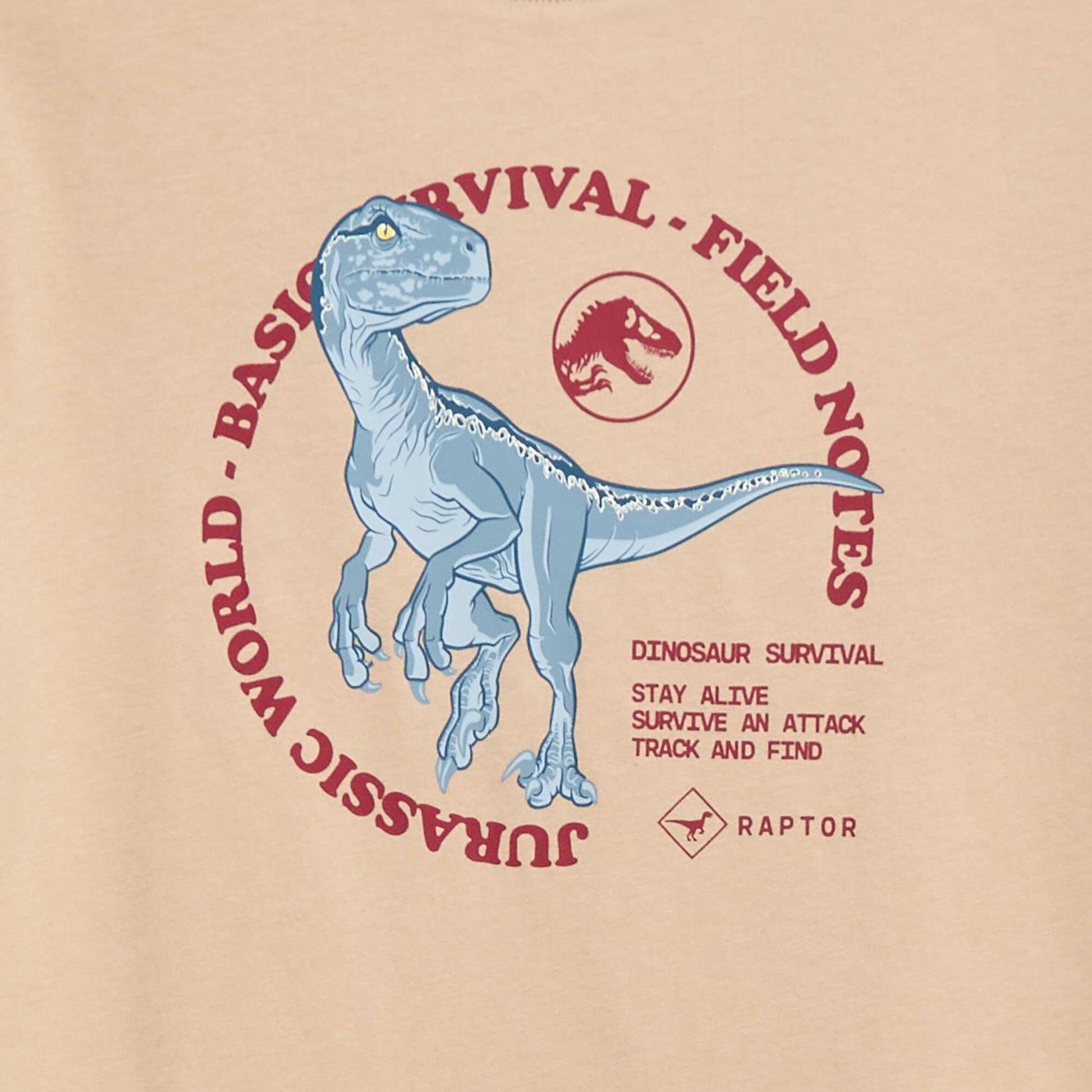 T-shirt 'Jurassic World' en coton uni BEIGE