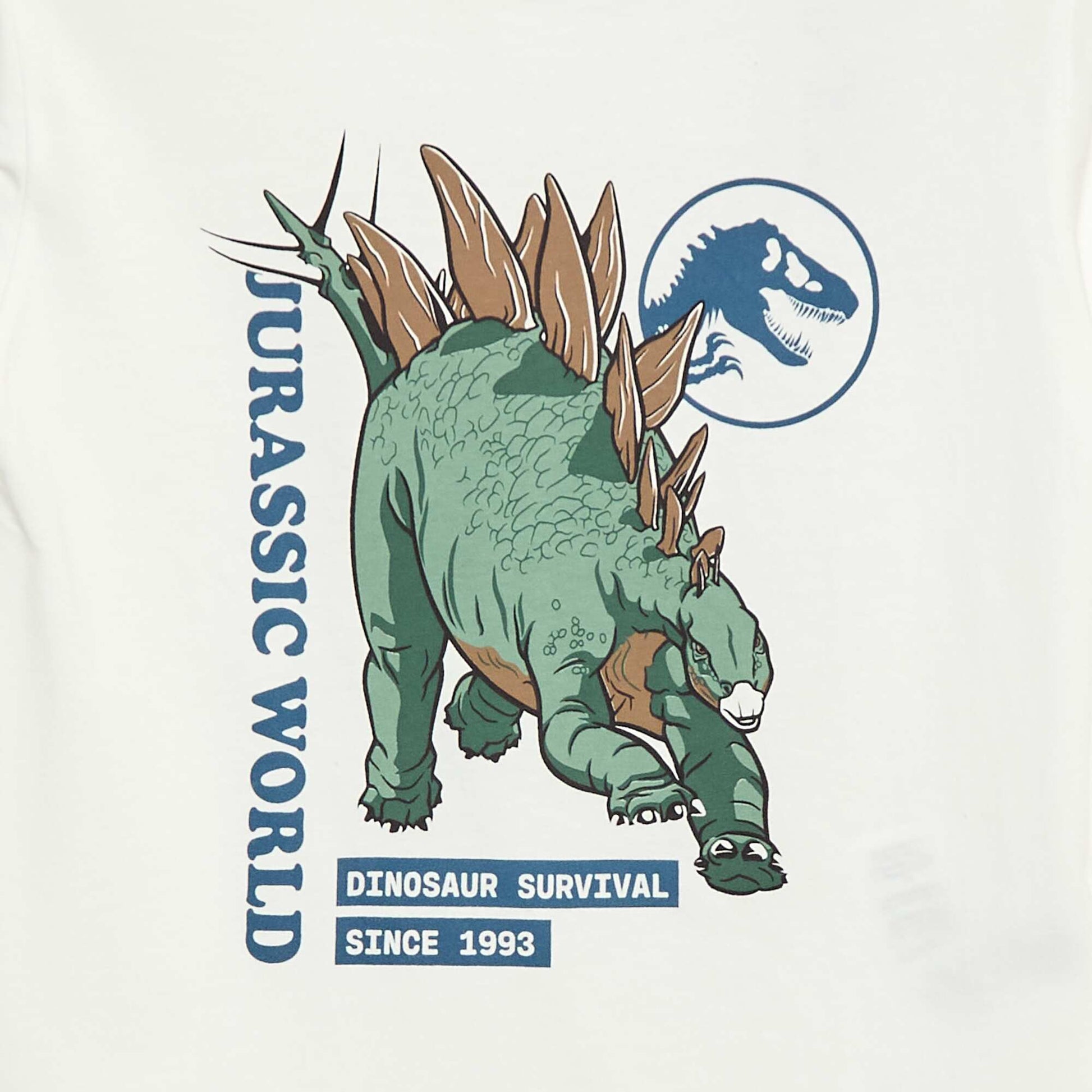 T-shirt 'Jurassic World' en coton uni BLANC