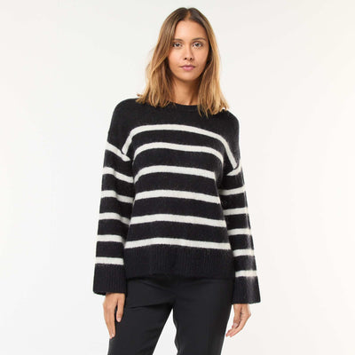Pull en laine et mohair NOIR