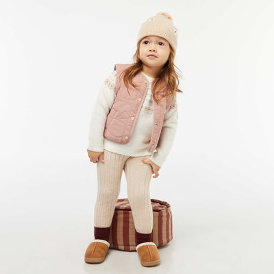 Leggings côtelés BEIGE