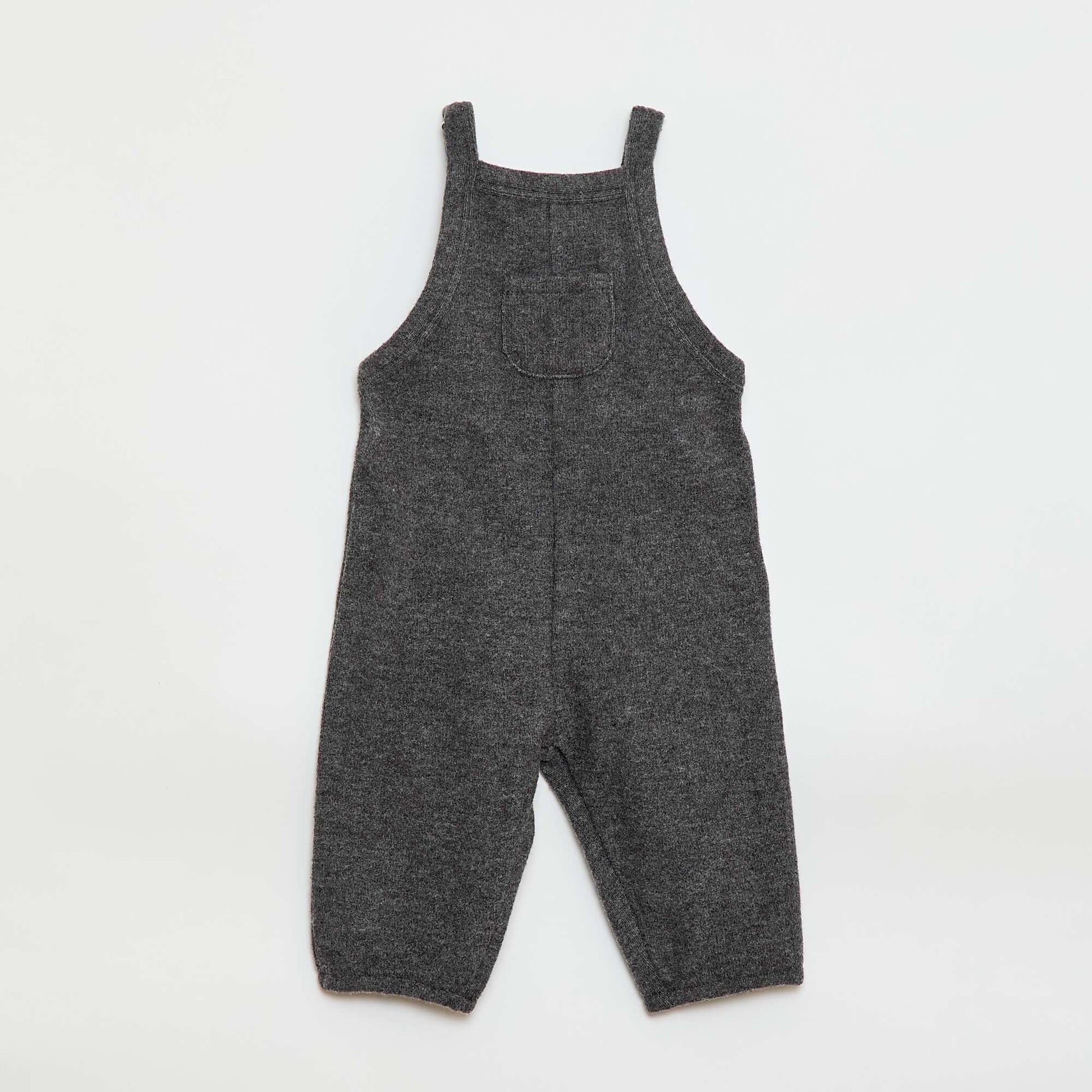 Salopette longue en maille doudou GRIS