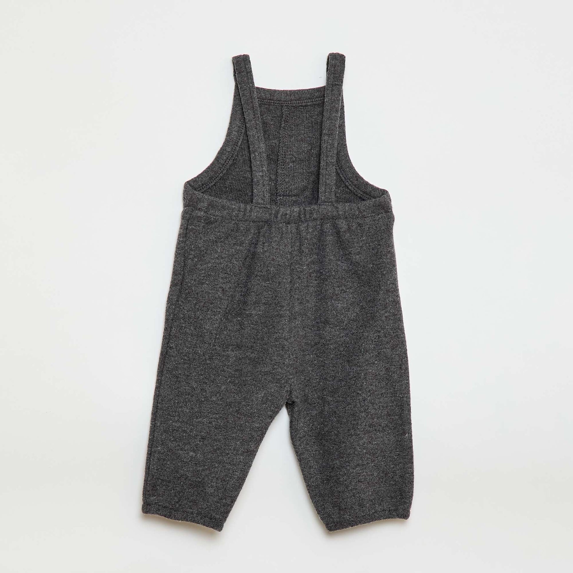 Salopette longue en maille doudou GRIS