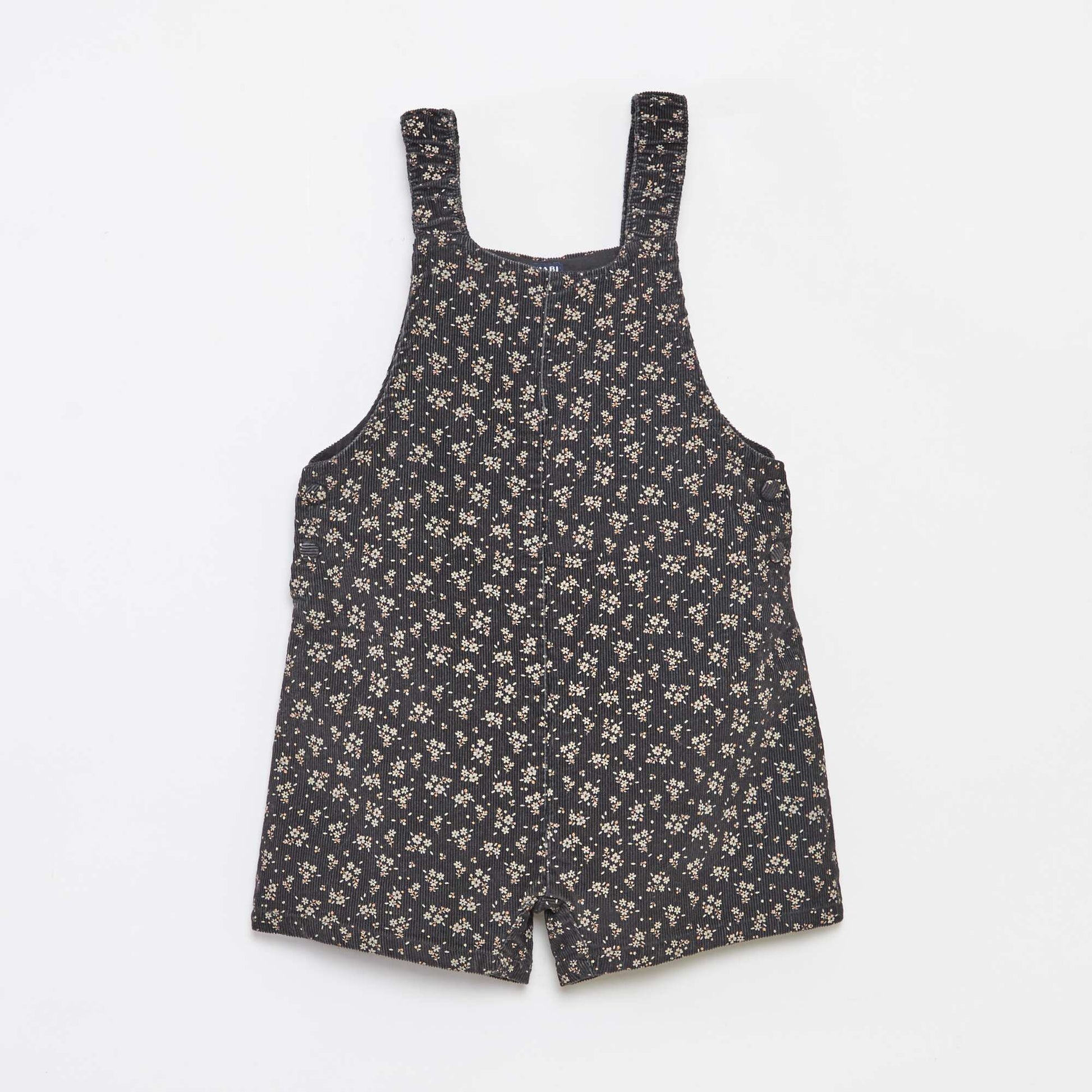Salopette short imprimé en velours GRIS