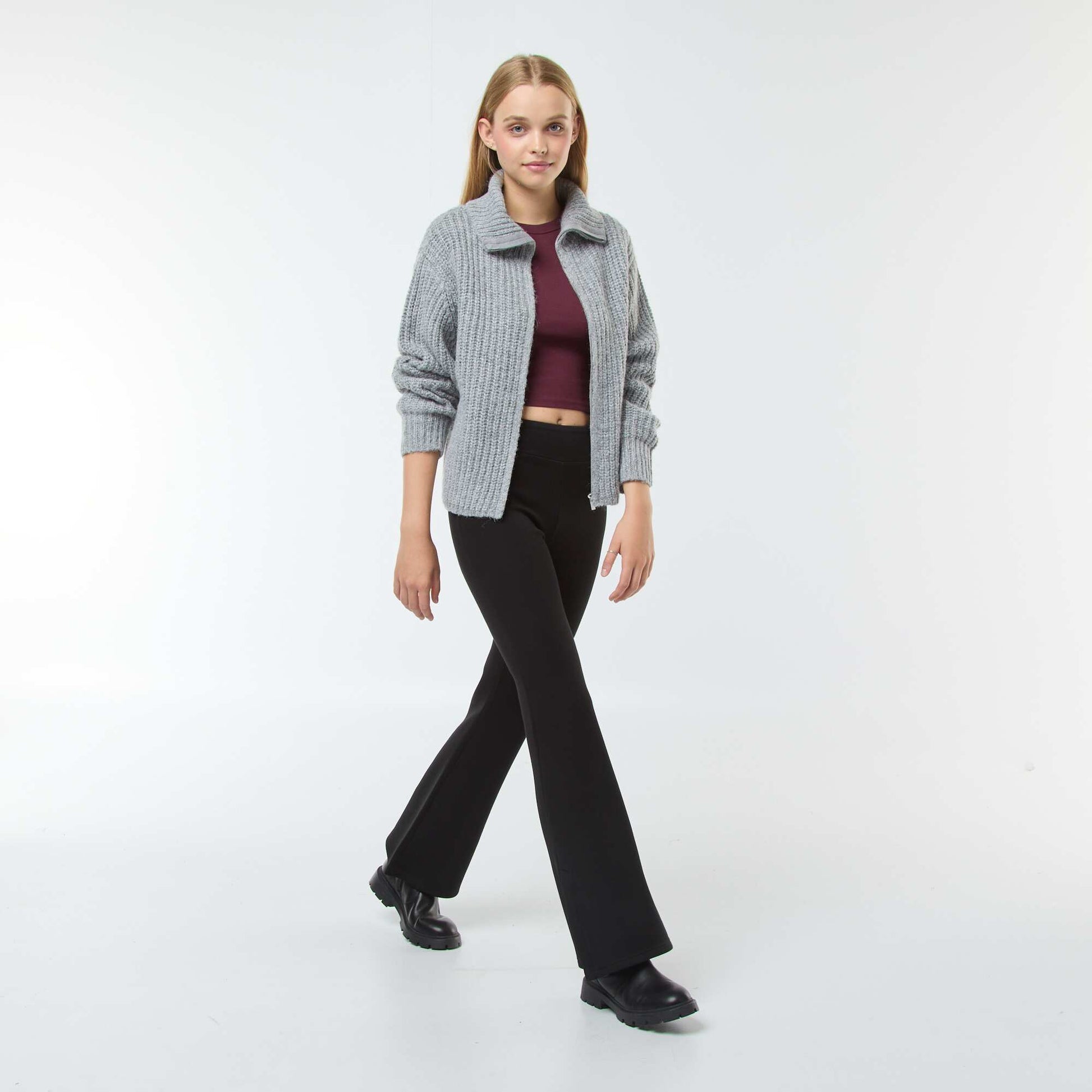 Pull col camionneur GRIS