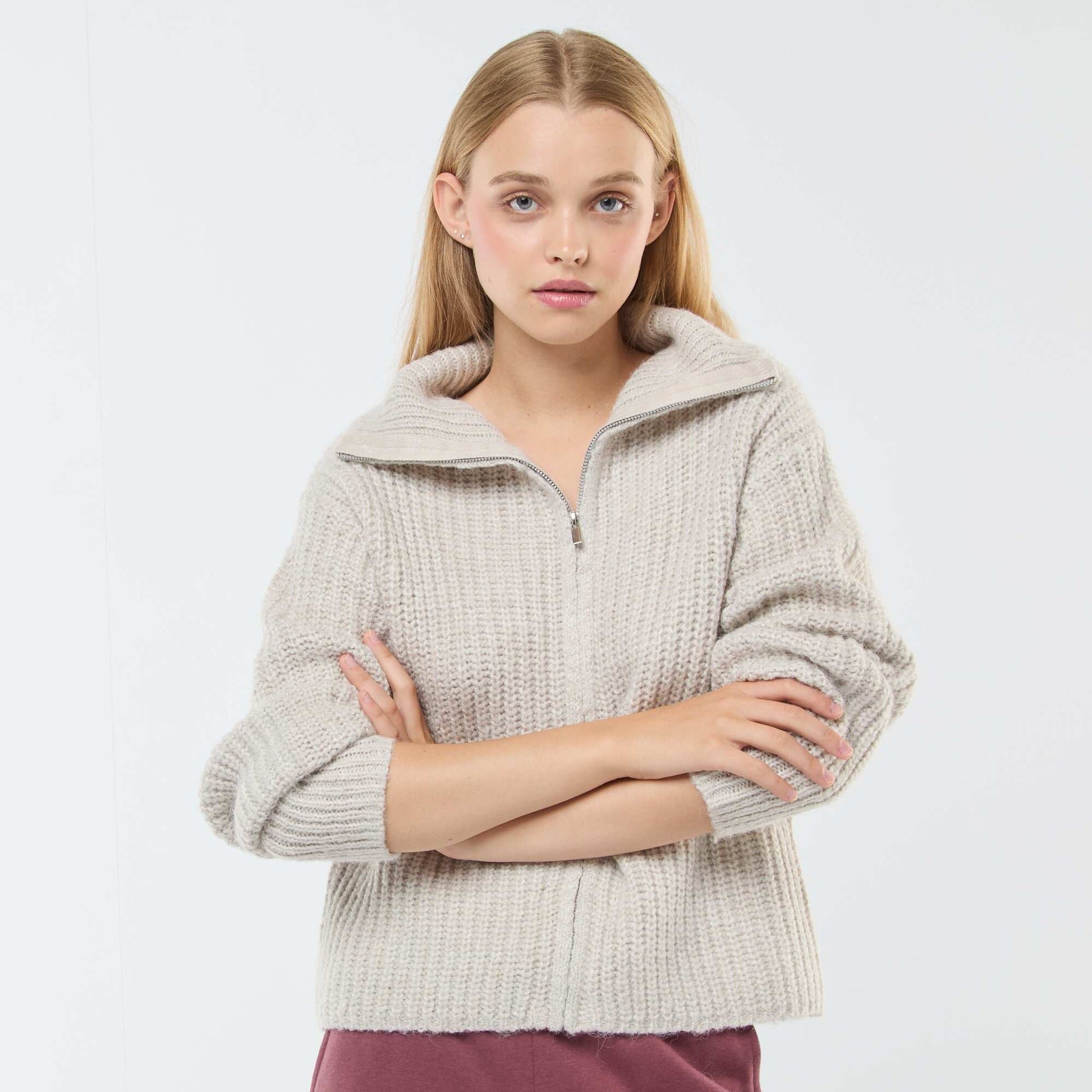 Pull col camionneur BEIGE
