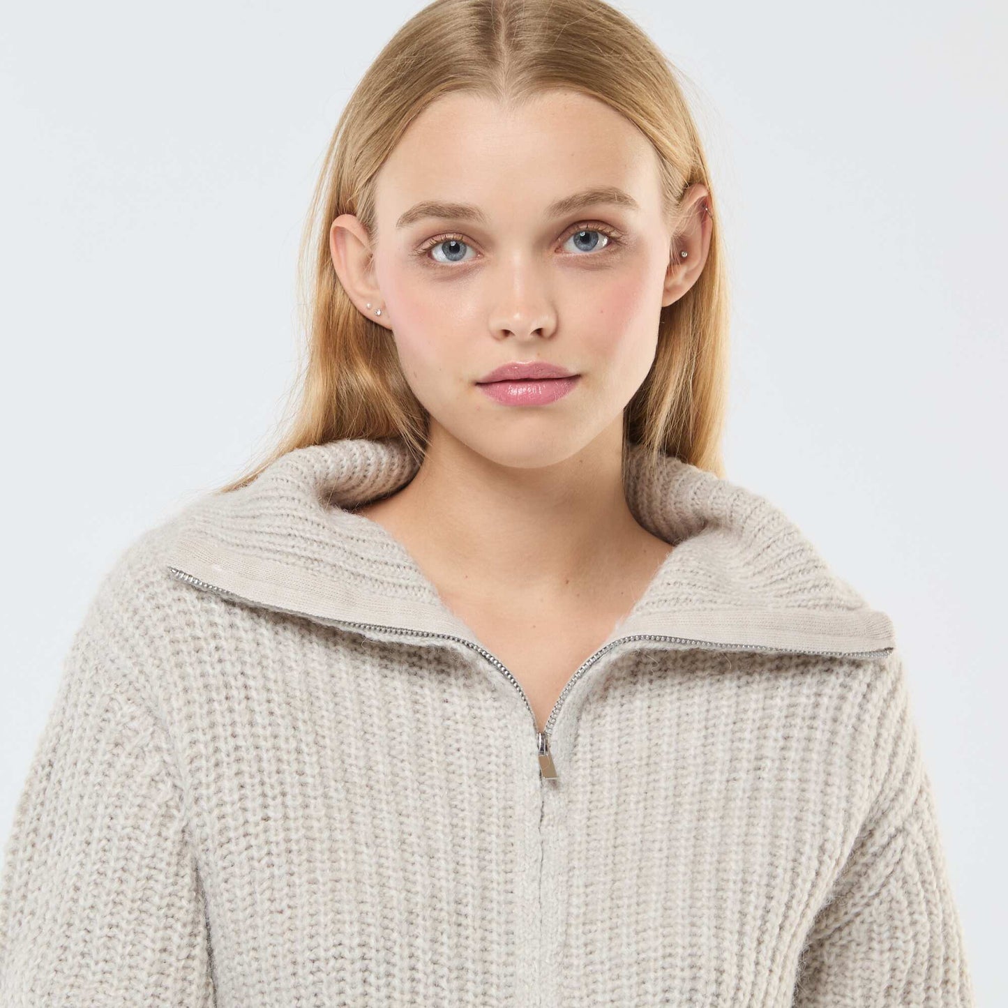 Pull col camionneur BEIGE