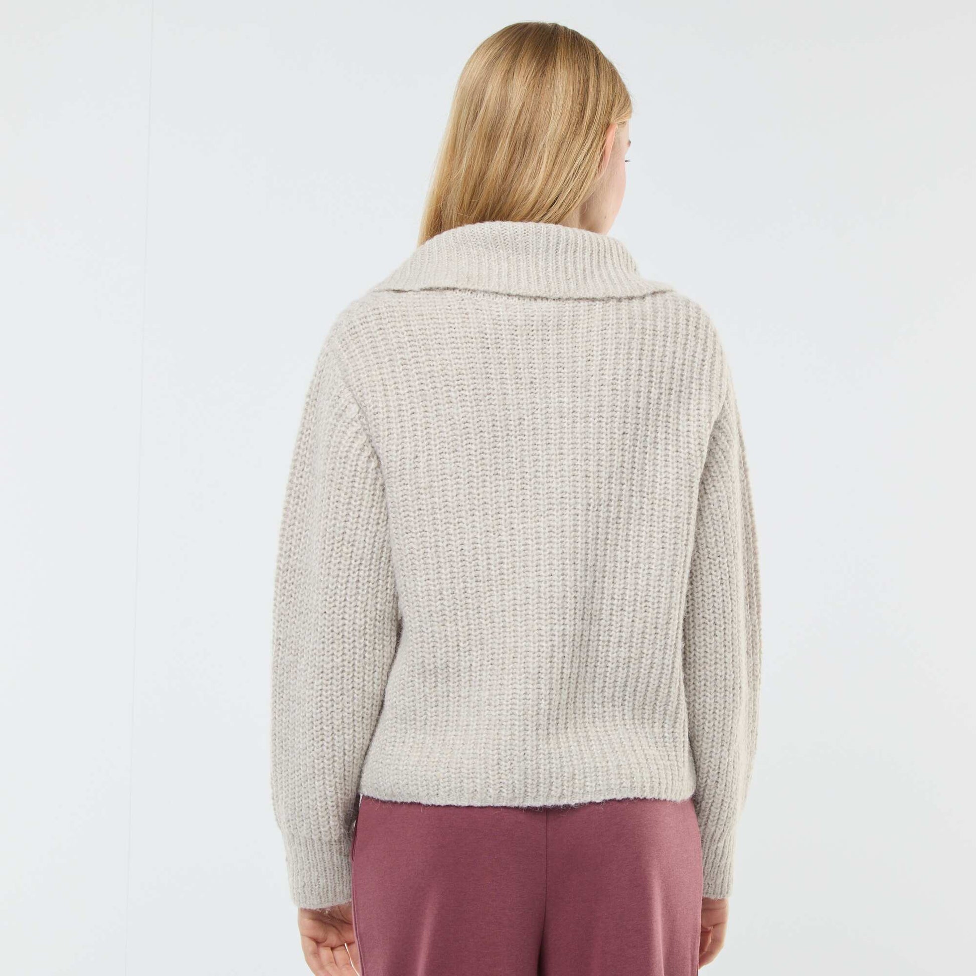 Pull col camionneur BEIGE