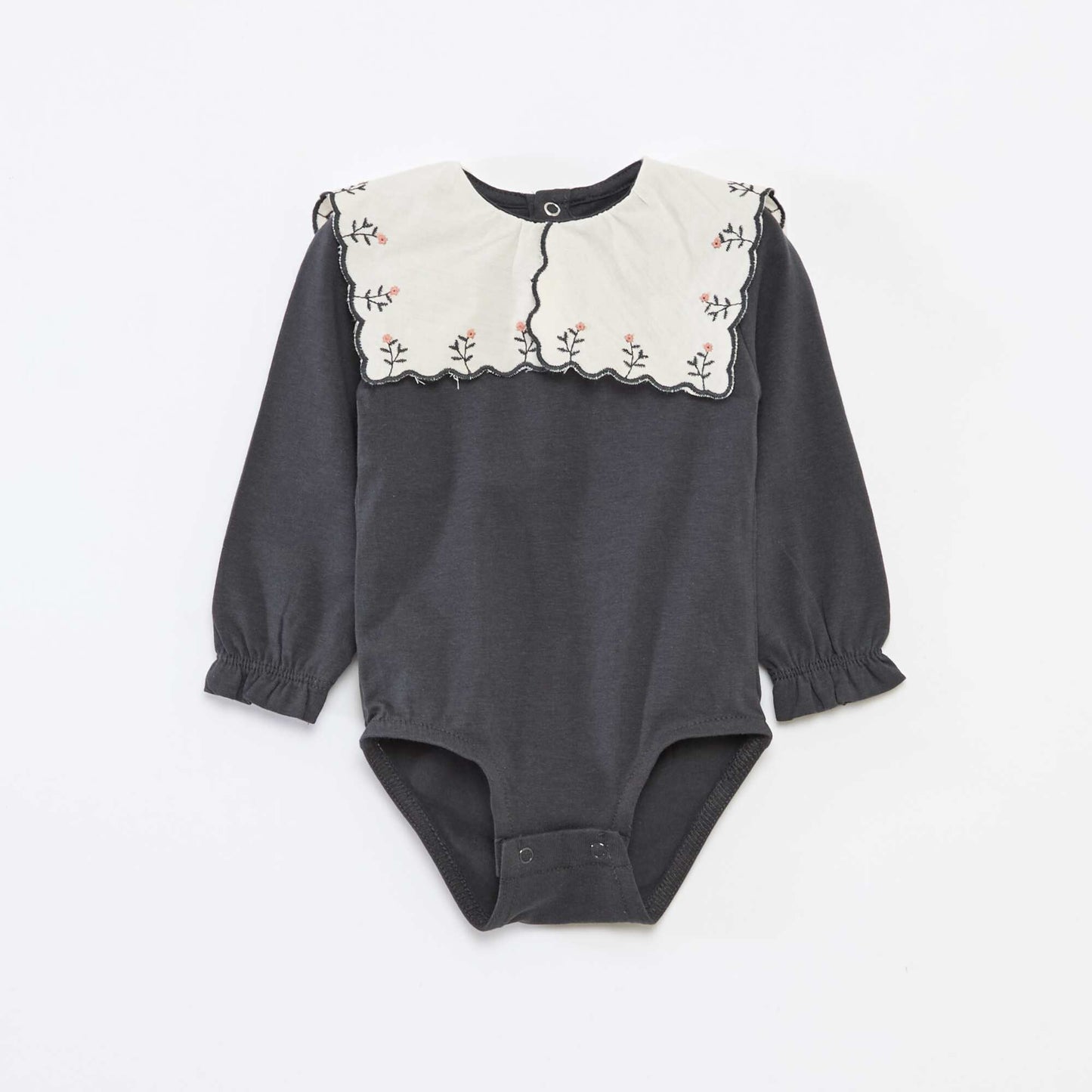 Body manches longues en jersey coton GRIS