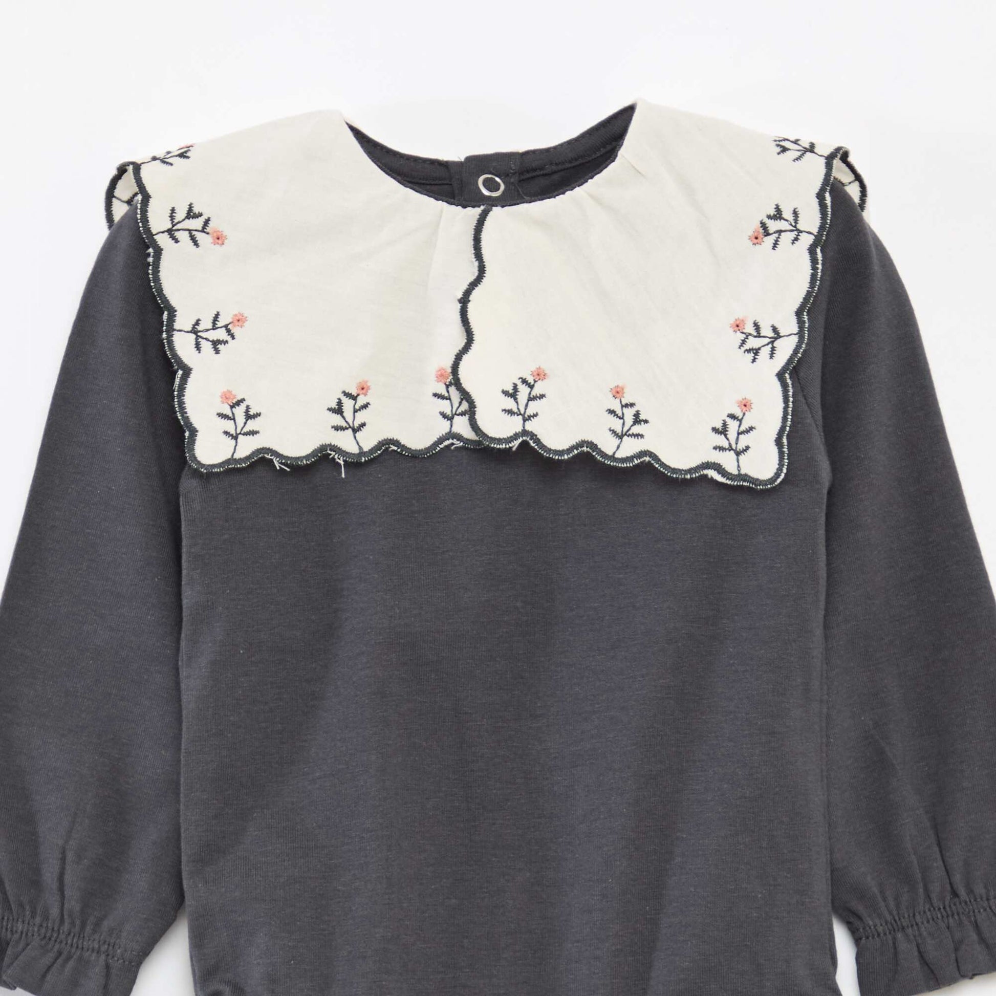 Body manches longues en jersey coton GRIS