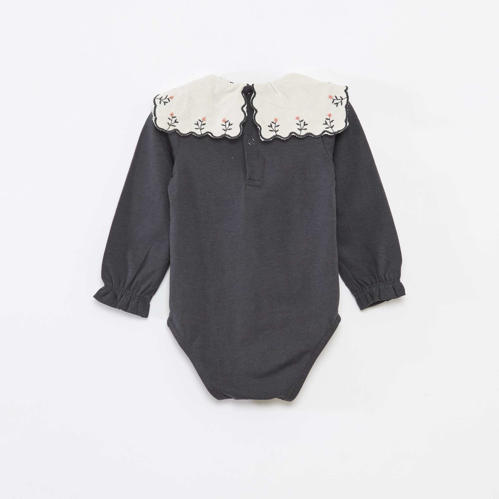 Body manches longues en jersey coton GRIS