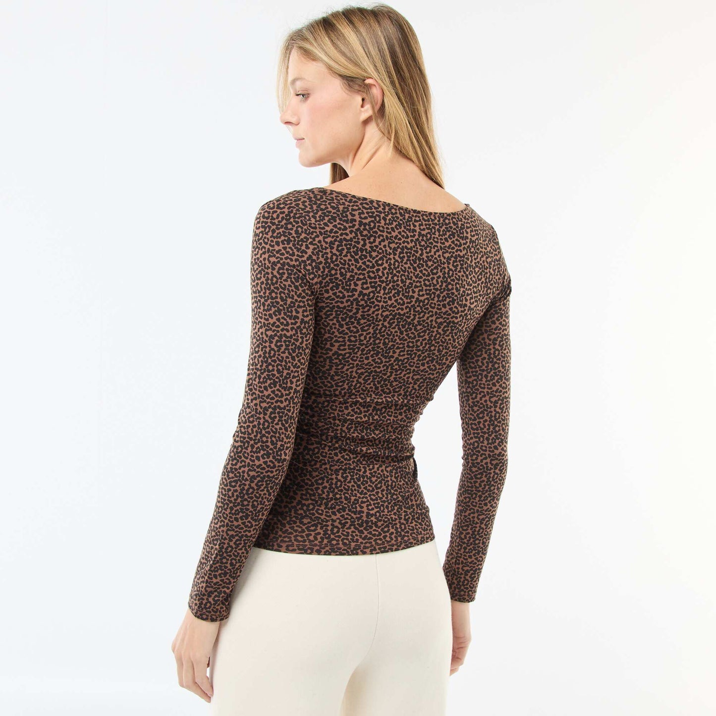T-shirt à manches longues thermique effet seconde peau MARRON