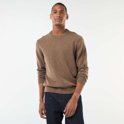 Pull en laine à col rond BEIGE