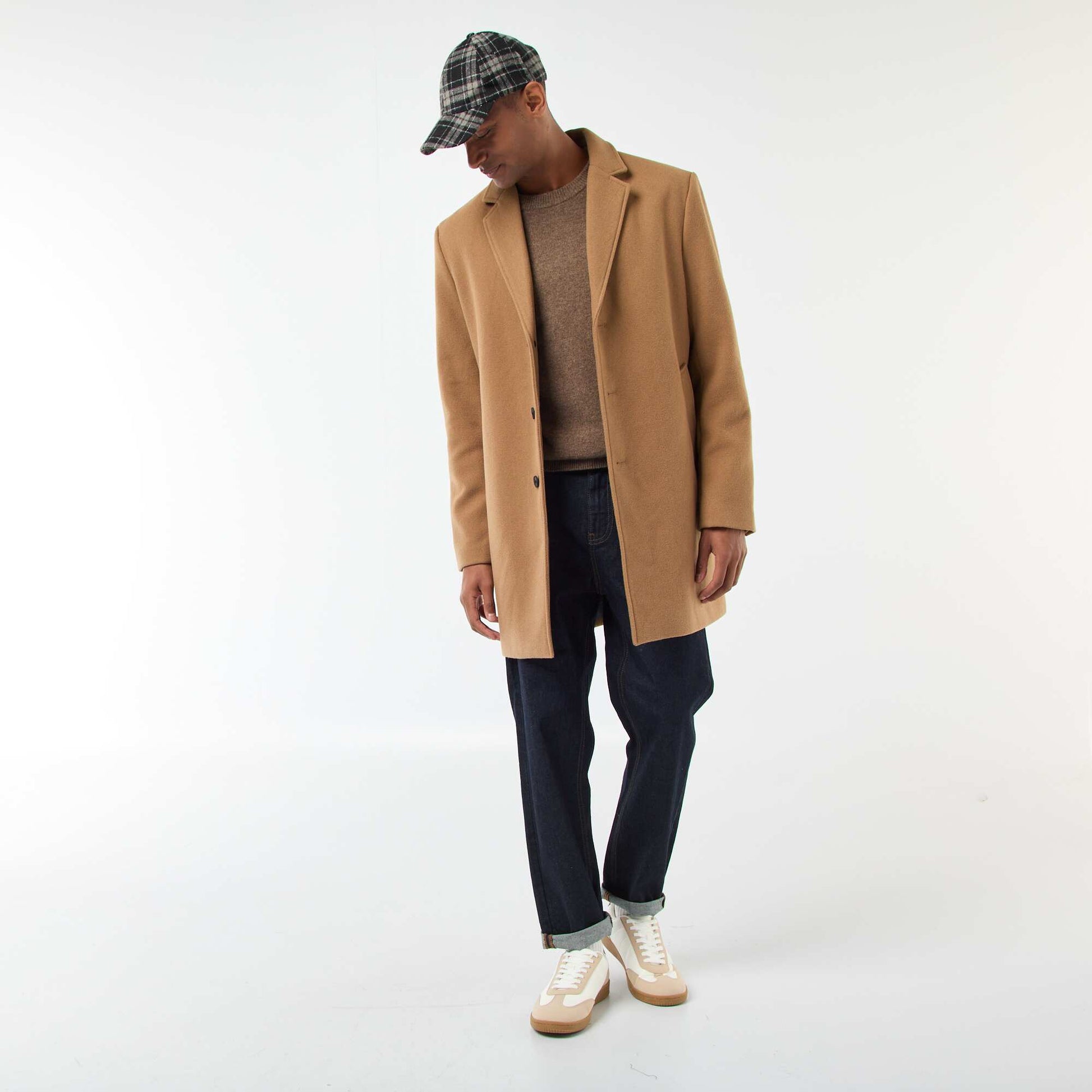 Pull en laine à col rond BEIGE