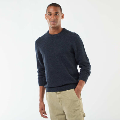 Pull en laine à col rond BLEU