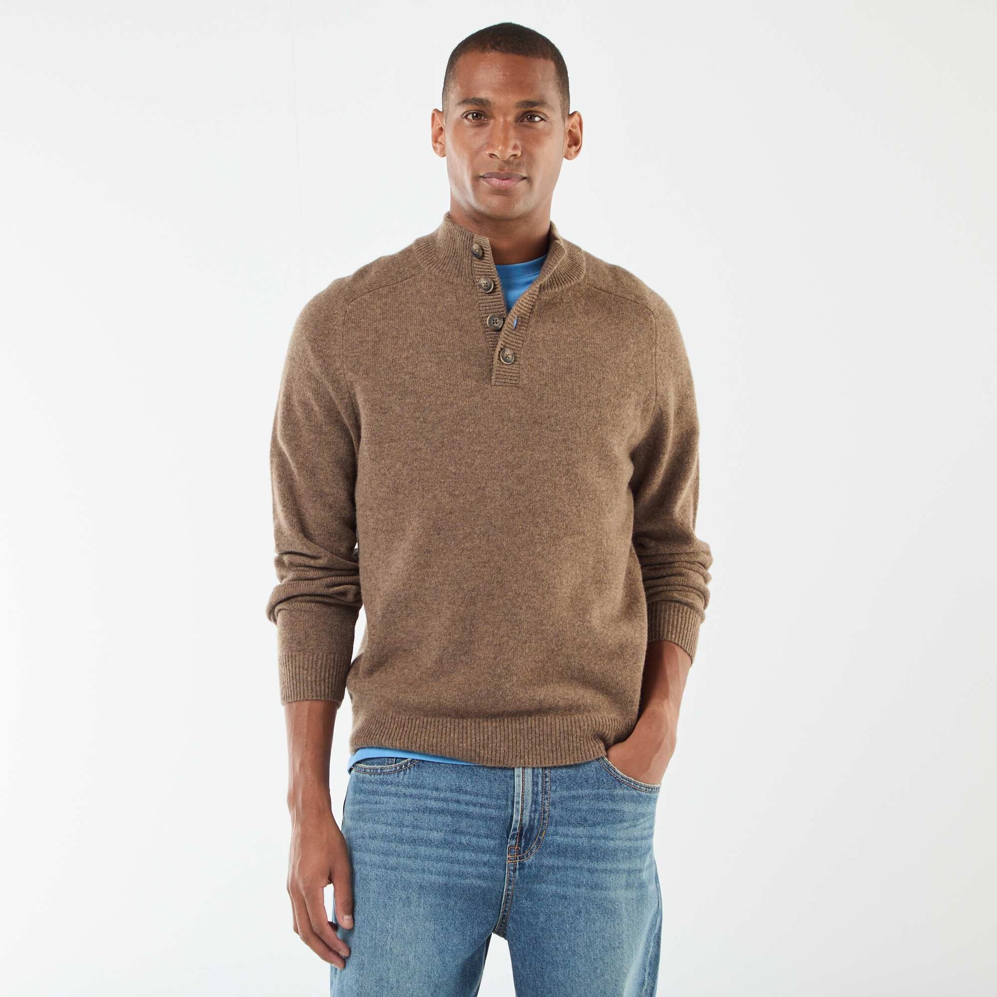 Pull à col camionneur BEIGE