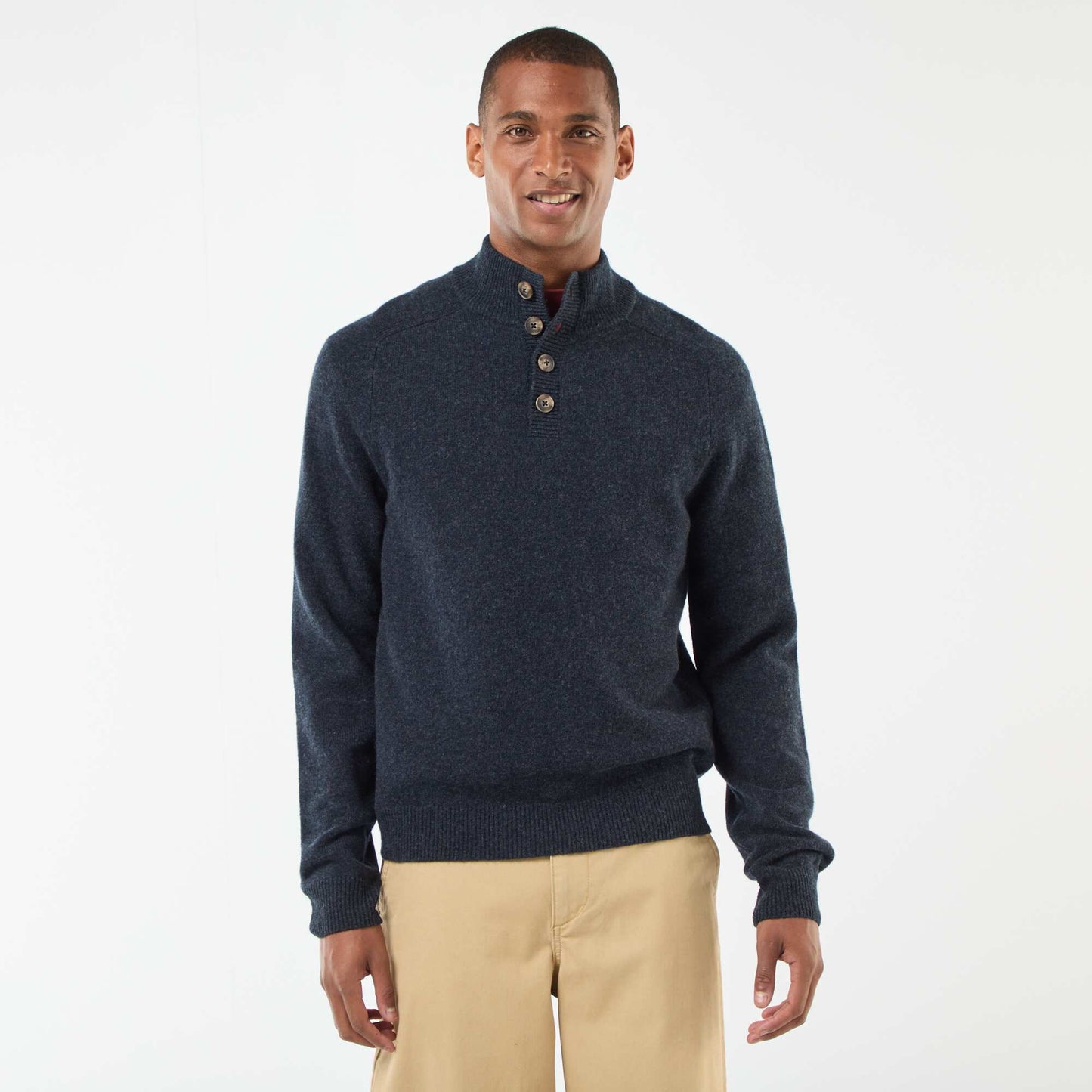 Pull à col camionneur BLEU