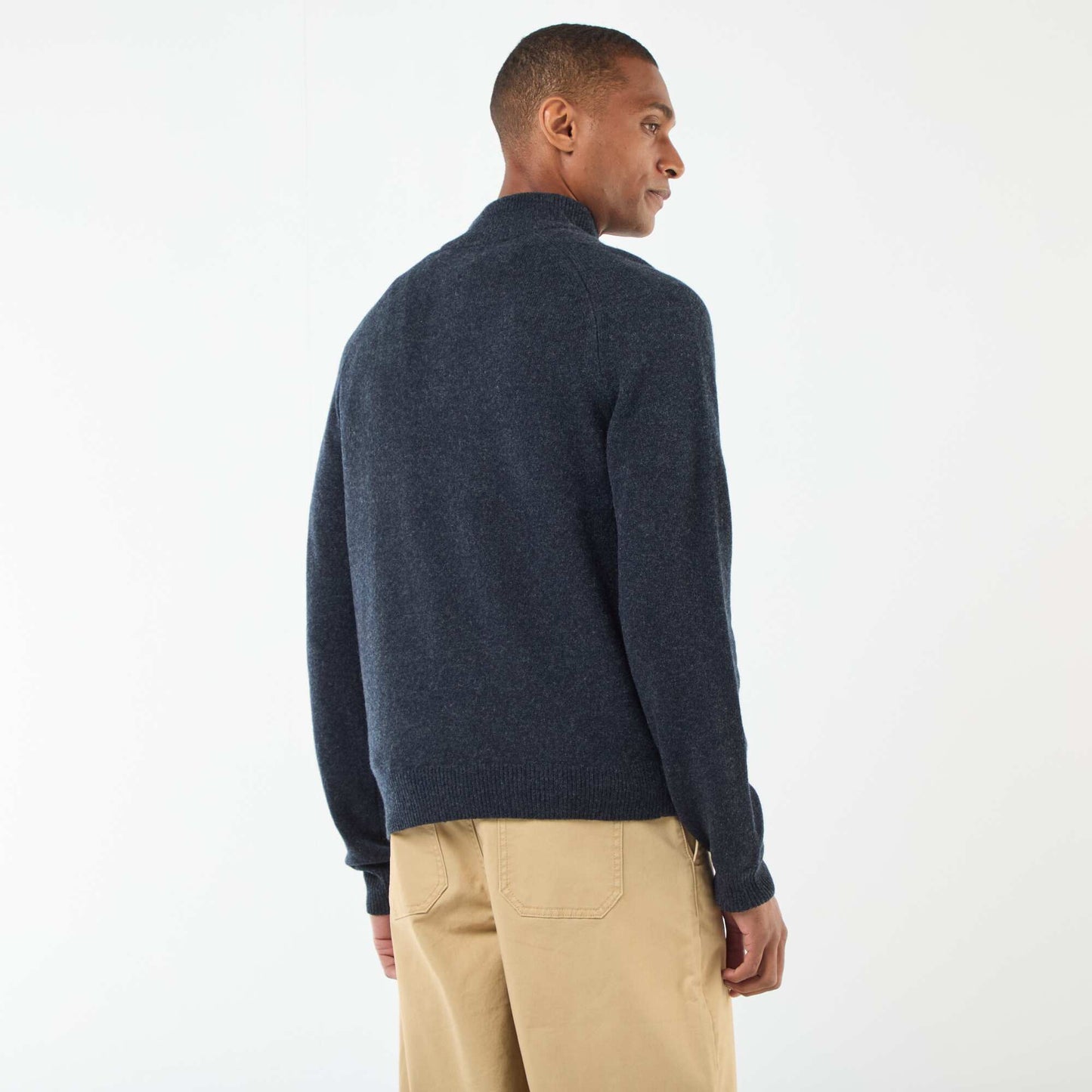 Pull à col camionneur BLEU