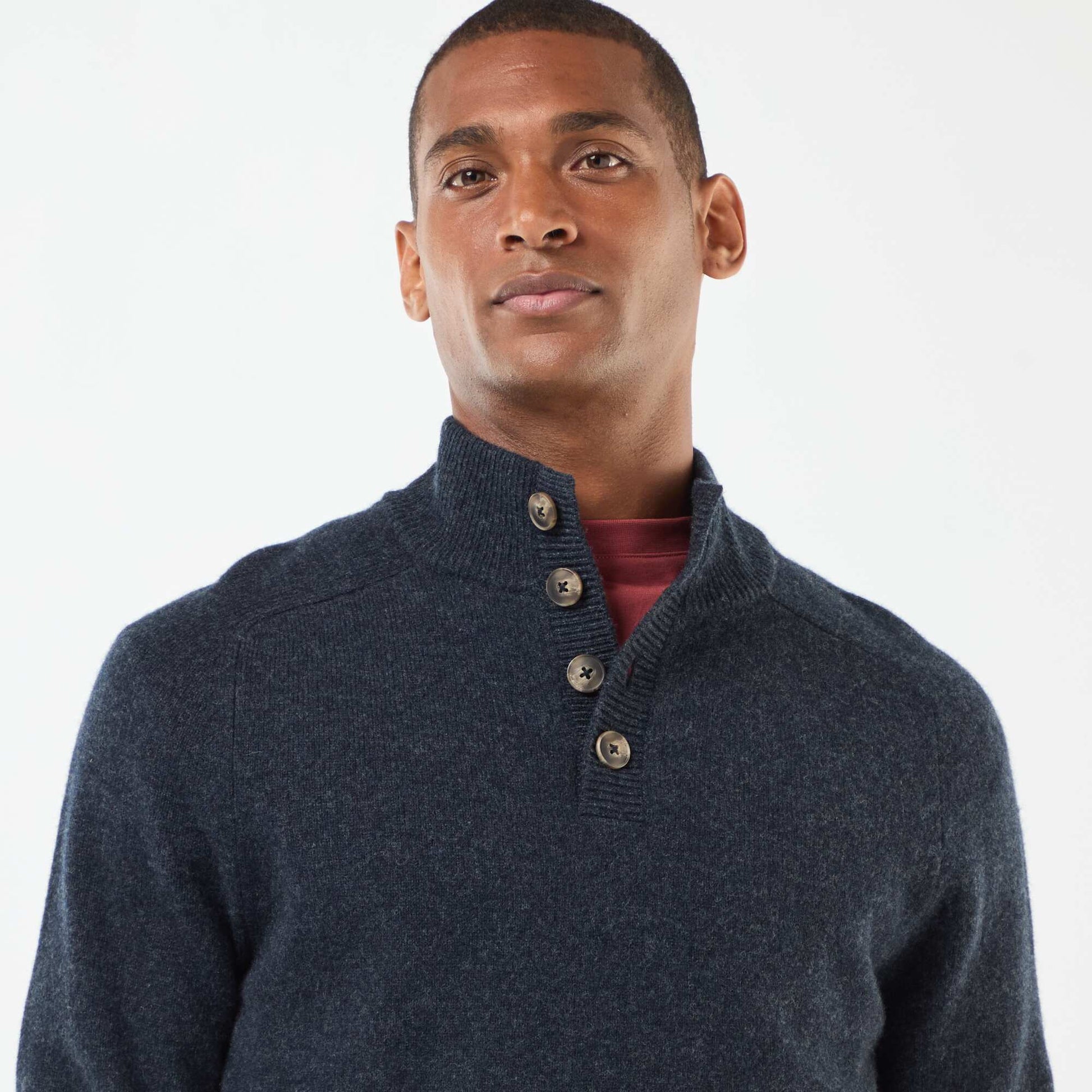 Pull à col camionneur BLEU