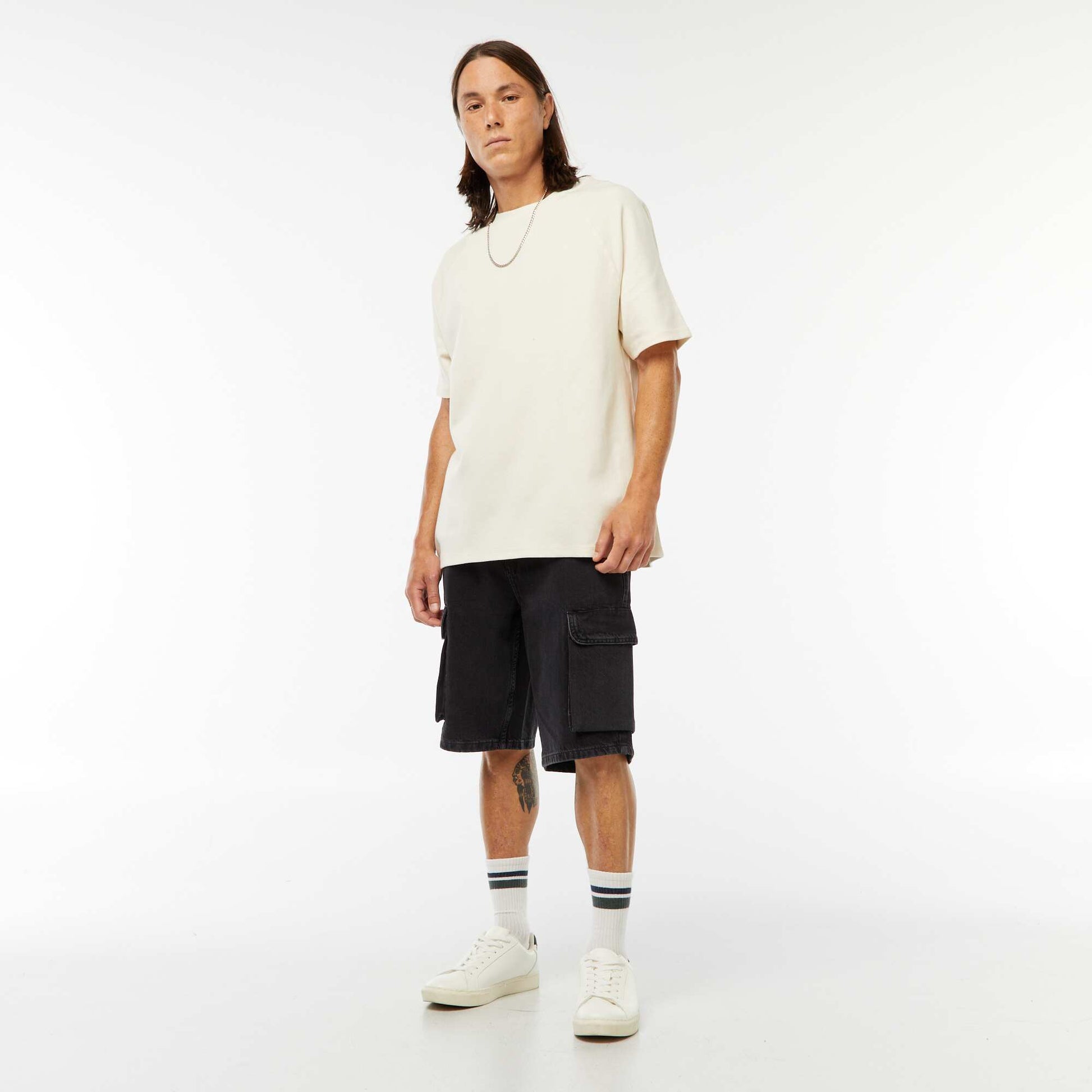 T-shirt manches courtes uni comfort fit BLANC