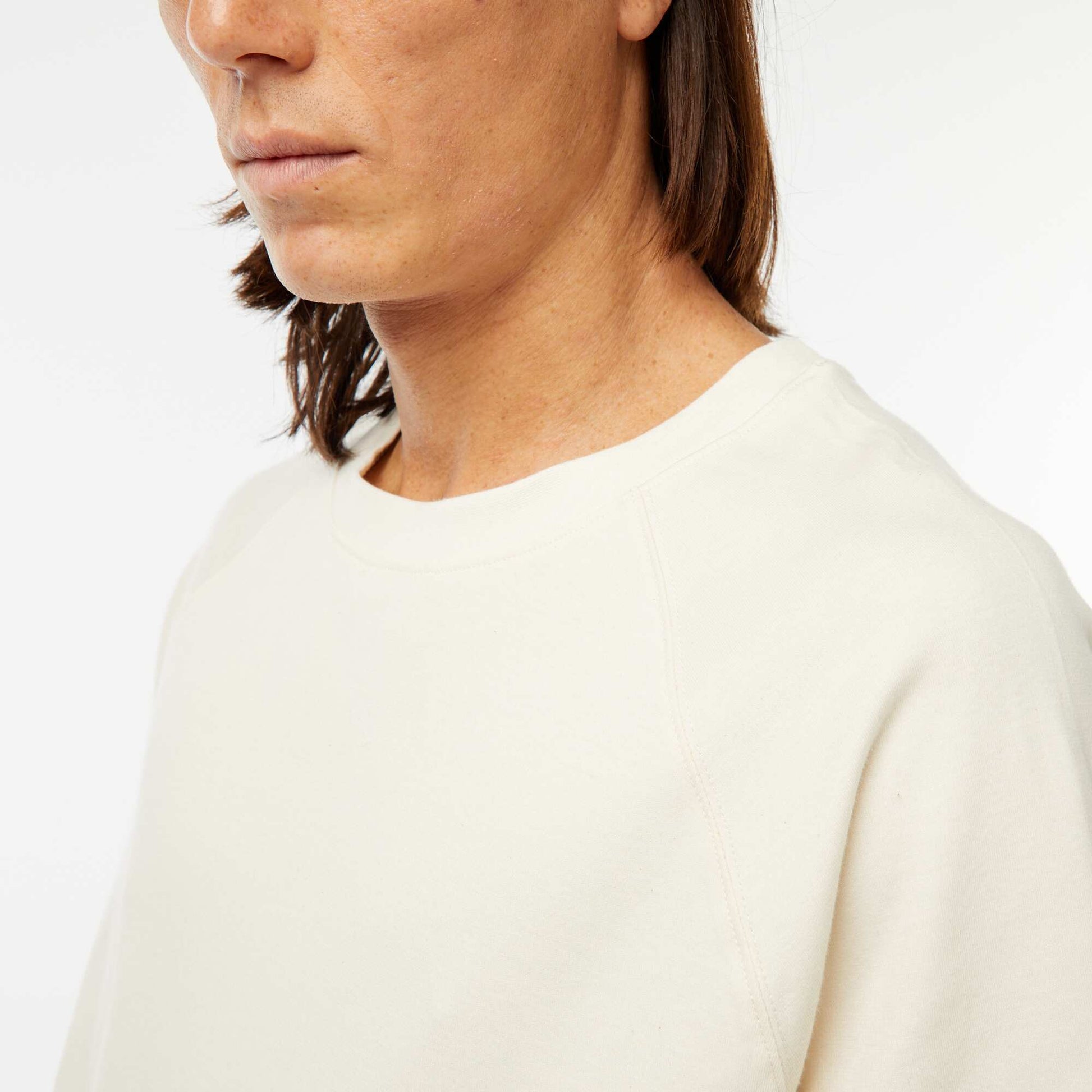 T-shirt manches courtes uni comfort fit BLANC