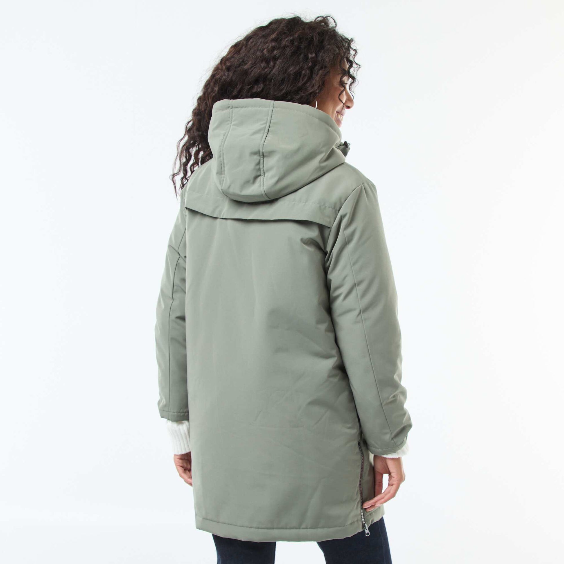 Parka 3-en-1 déperlante avec doublure chaude amovible VERT