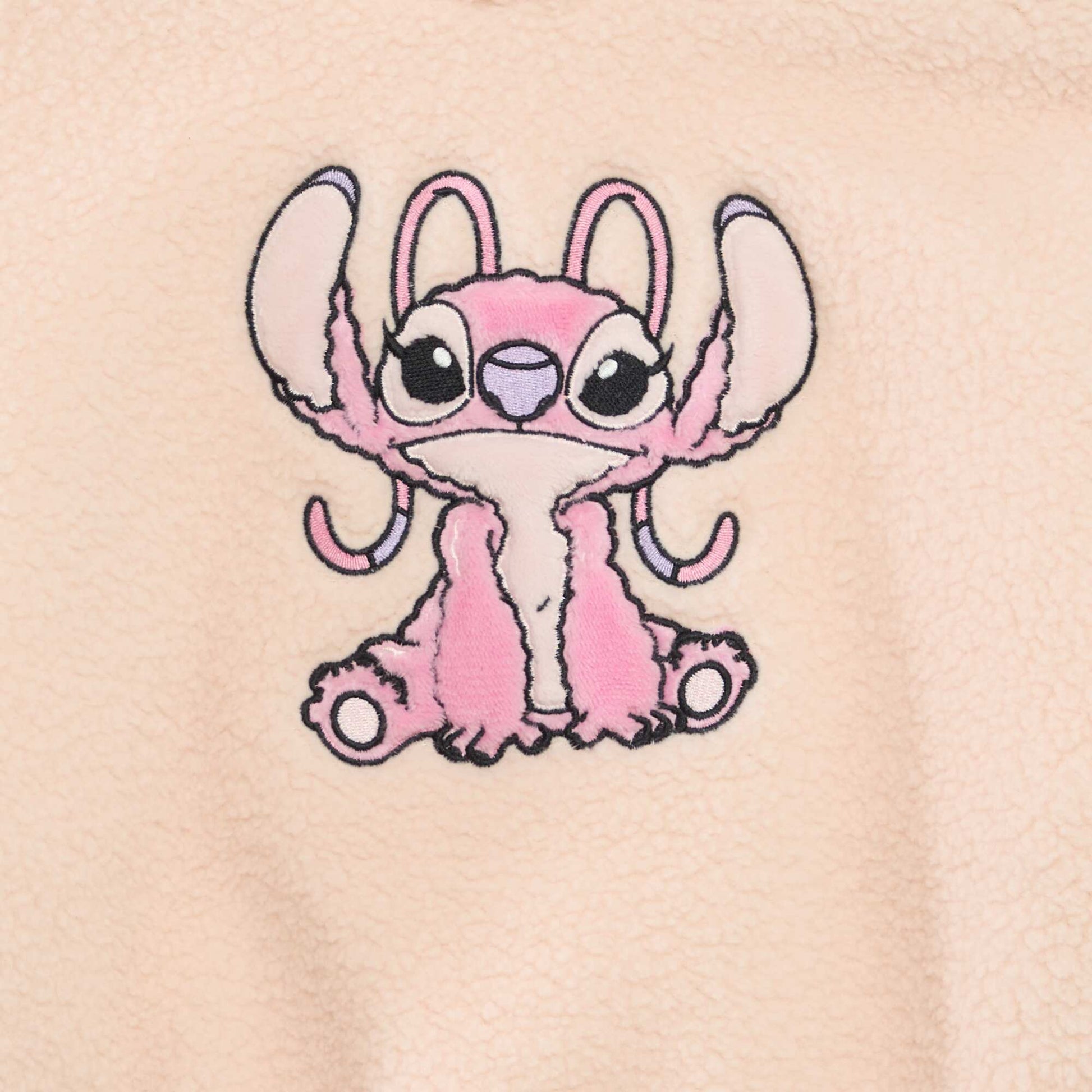 Sweat en polaire 'Stitch' avec capuche à oreilles ROSE