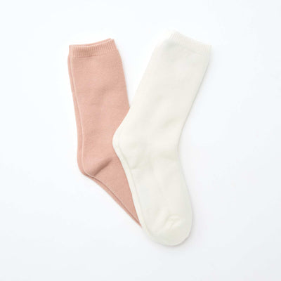 Lot de 2 paires de chaussettes unies BEIGE